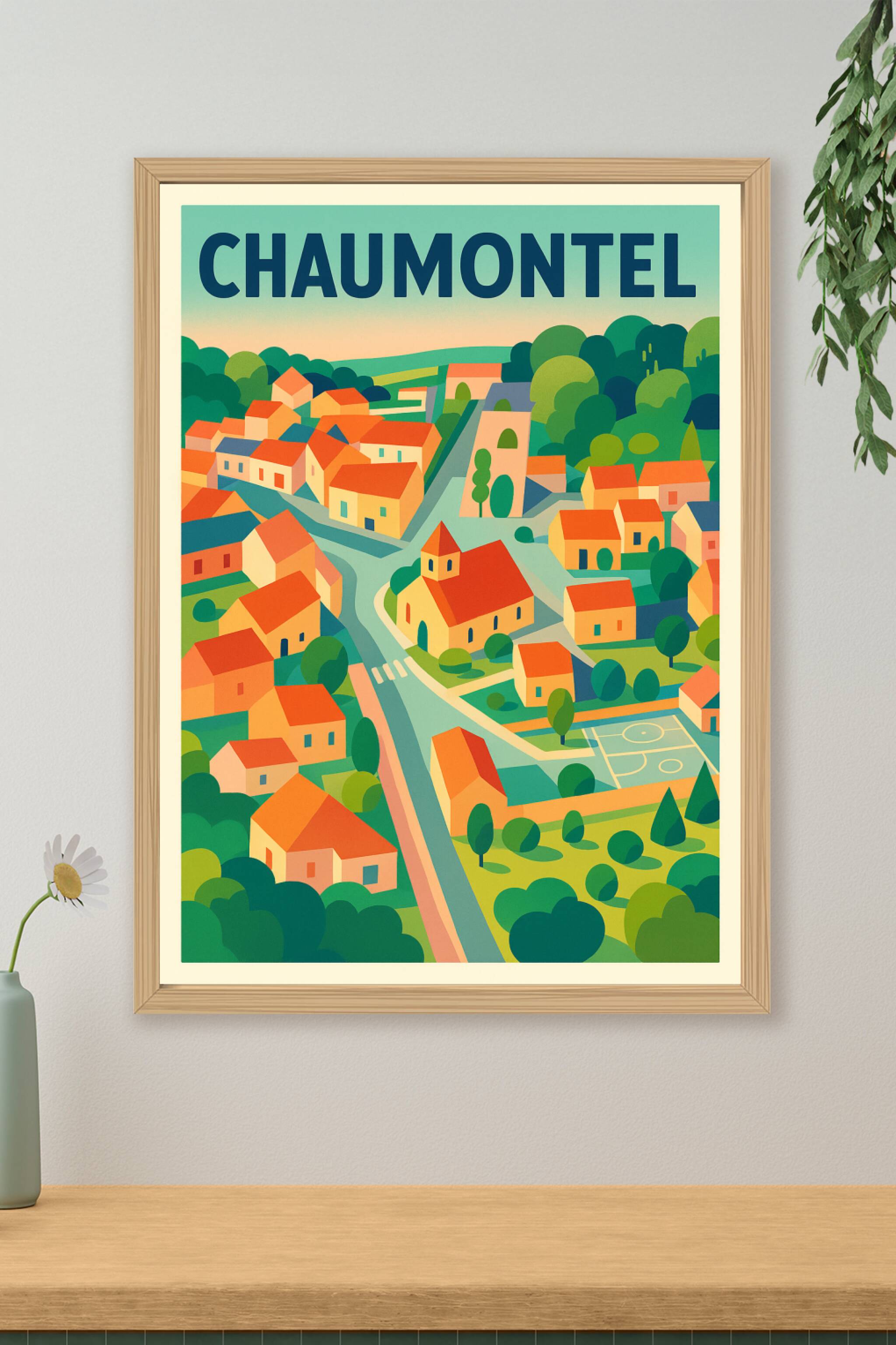 Affiche de Chaumontel - Charme coloré d’un village pittoresque