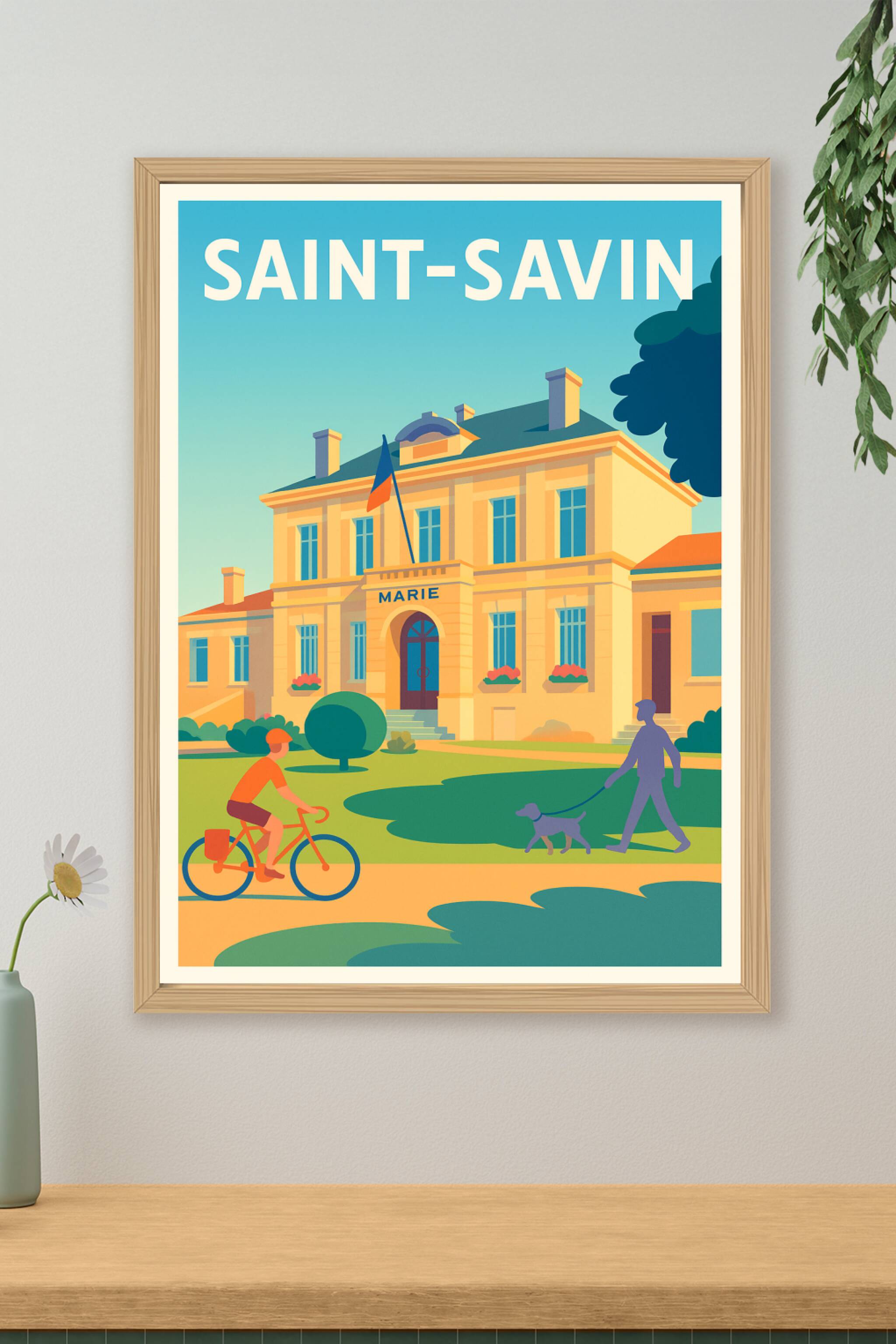 Affiche de Saint-Savin - Charme et sérénité à la mairie