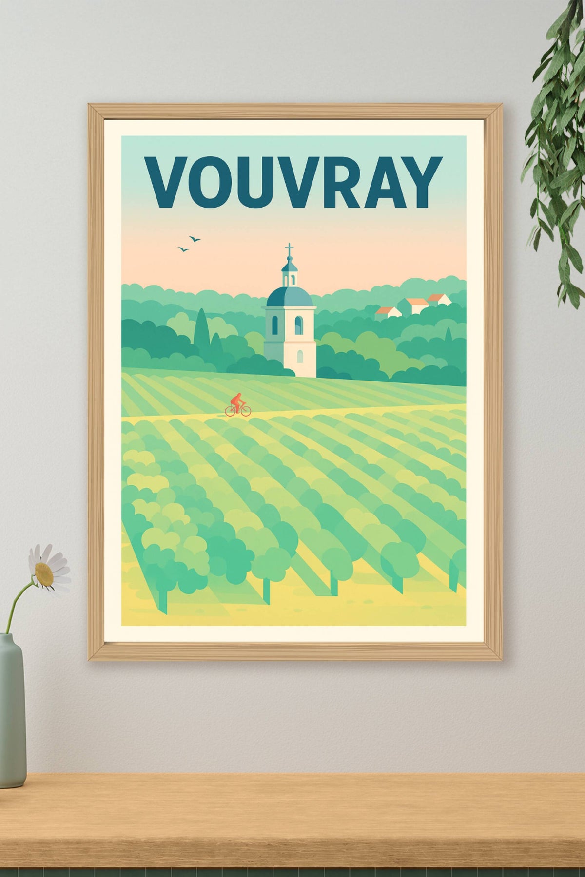 Affiche de Vouvray - L'élégance paisible des vignobles