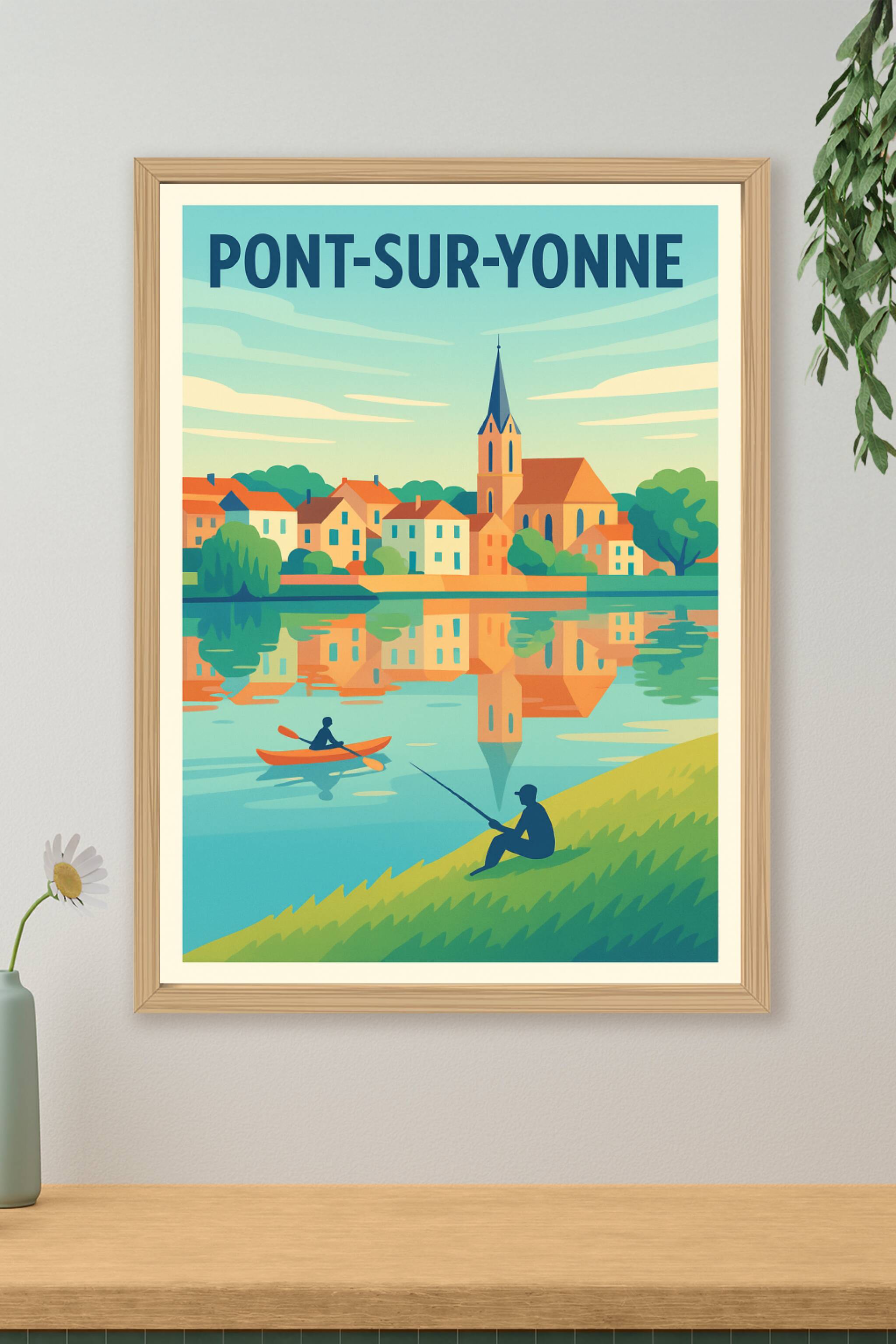 Affiche de Pont-sur-Yonne - Escapade paisible au fil de l'eau