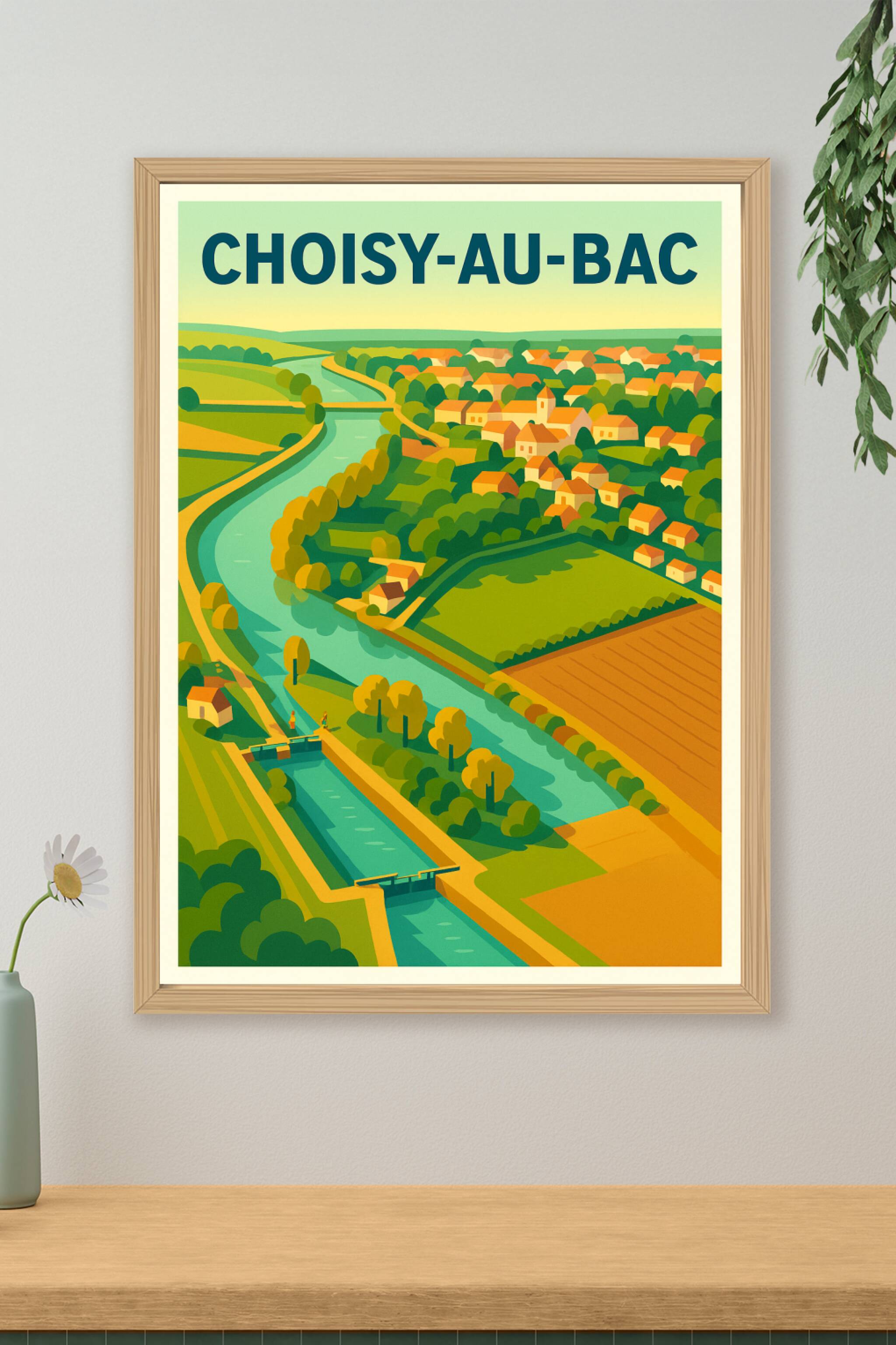 Affiche de Choisy-au-Bac - Harmonie champêtre au fil de l'eau