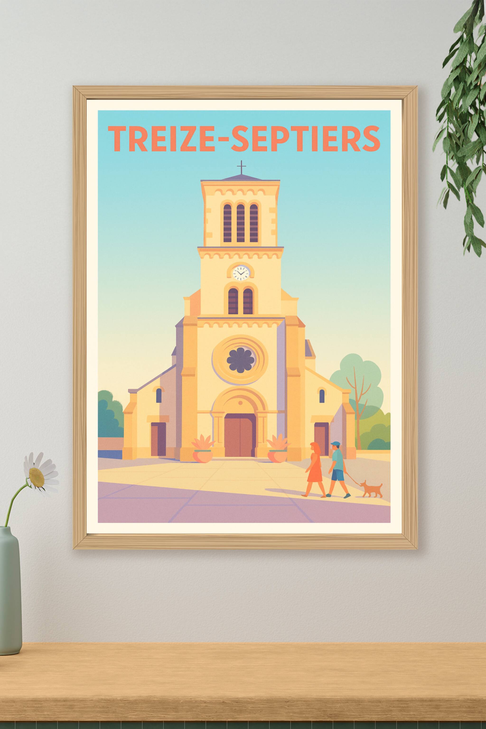 Affiche de Treize-Septiers - Harmonie architecturale au cœur du village