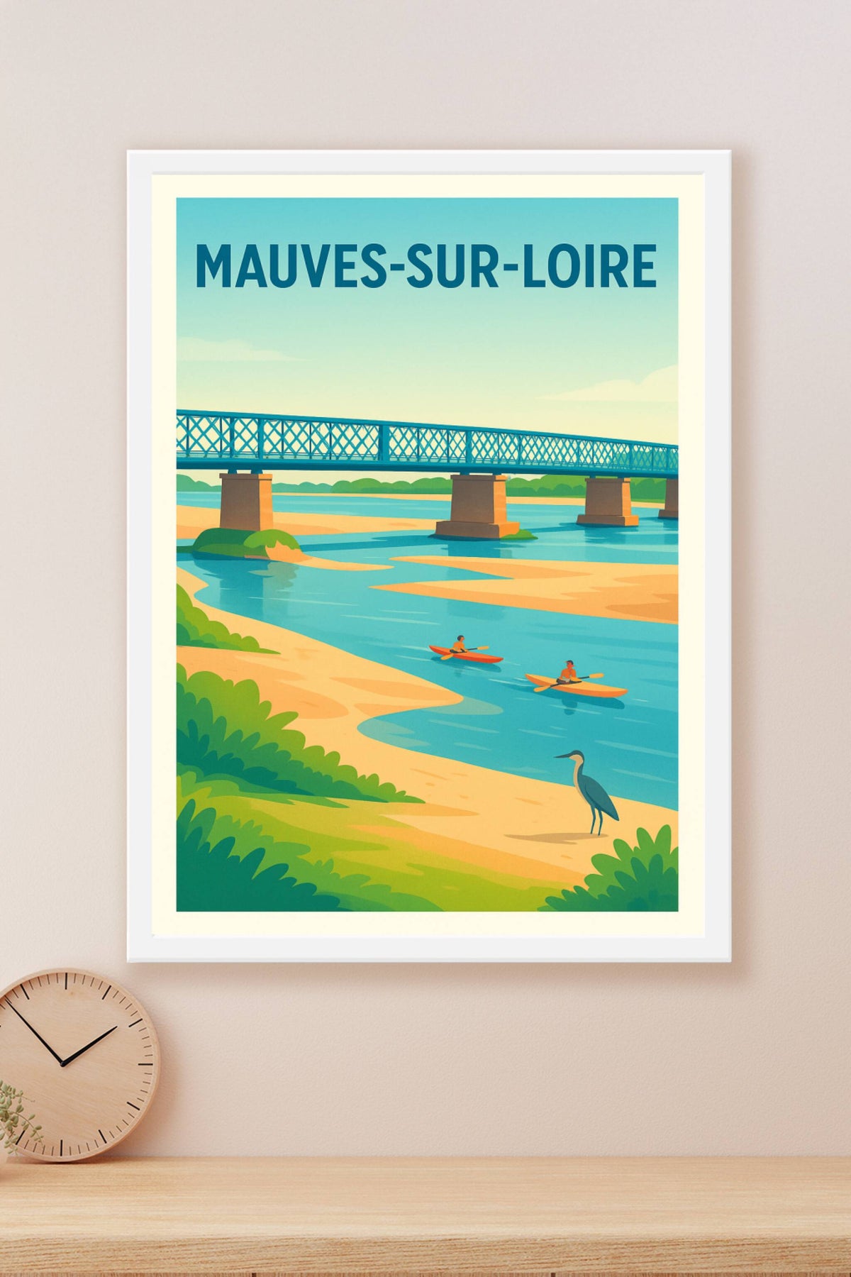 Affiche de Mauves-sur-Loire - L'élégance paisible du pont sur la Loire