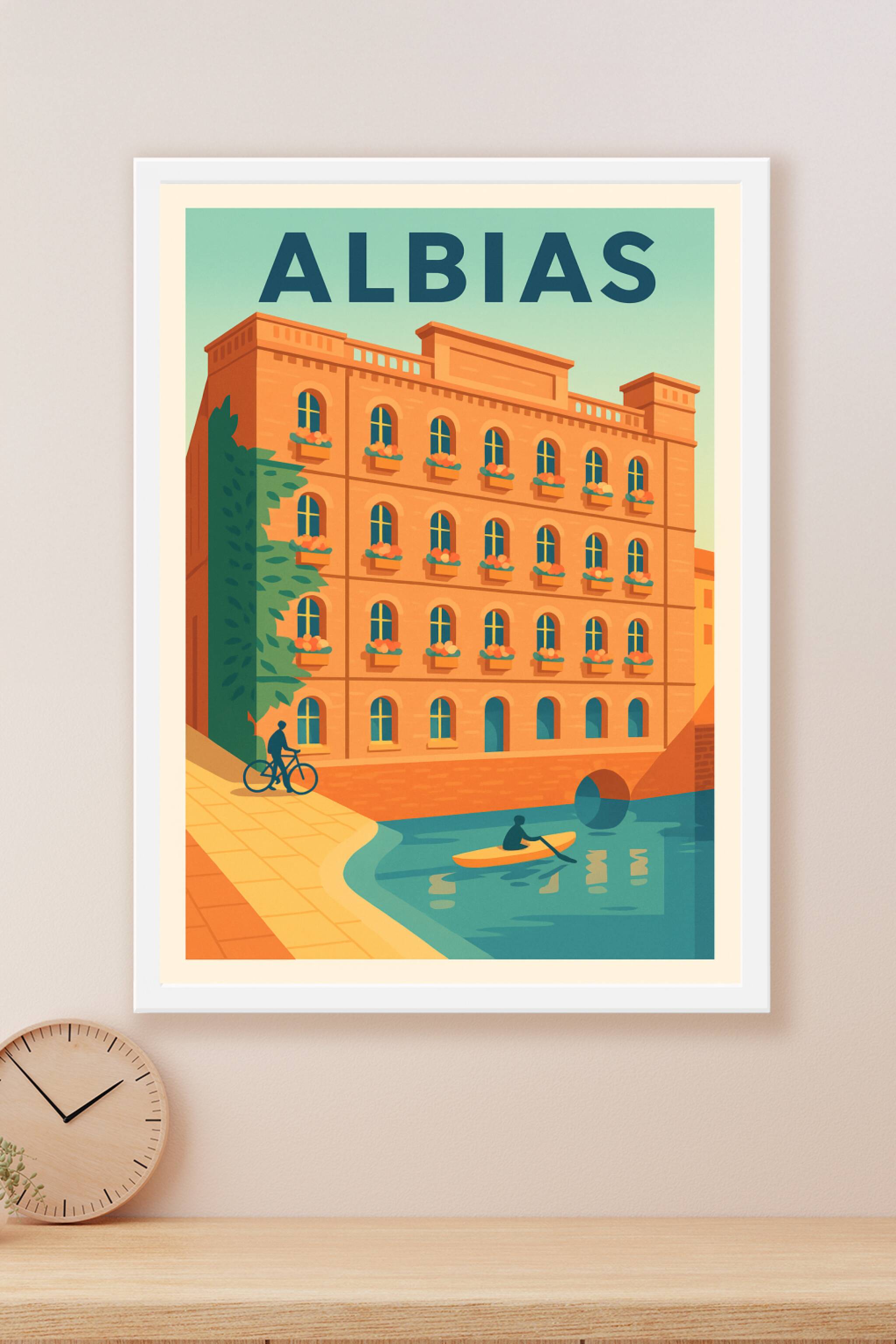 Affiche Albias — Charme et sérénité sur la rivière · poster d'art de Albias