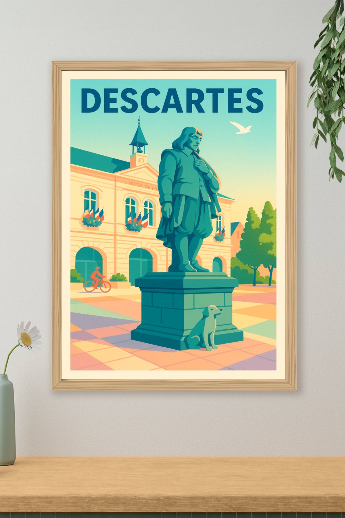Affiche de Descartes - L'écho d'un philosophe en plein coeur de la ville