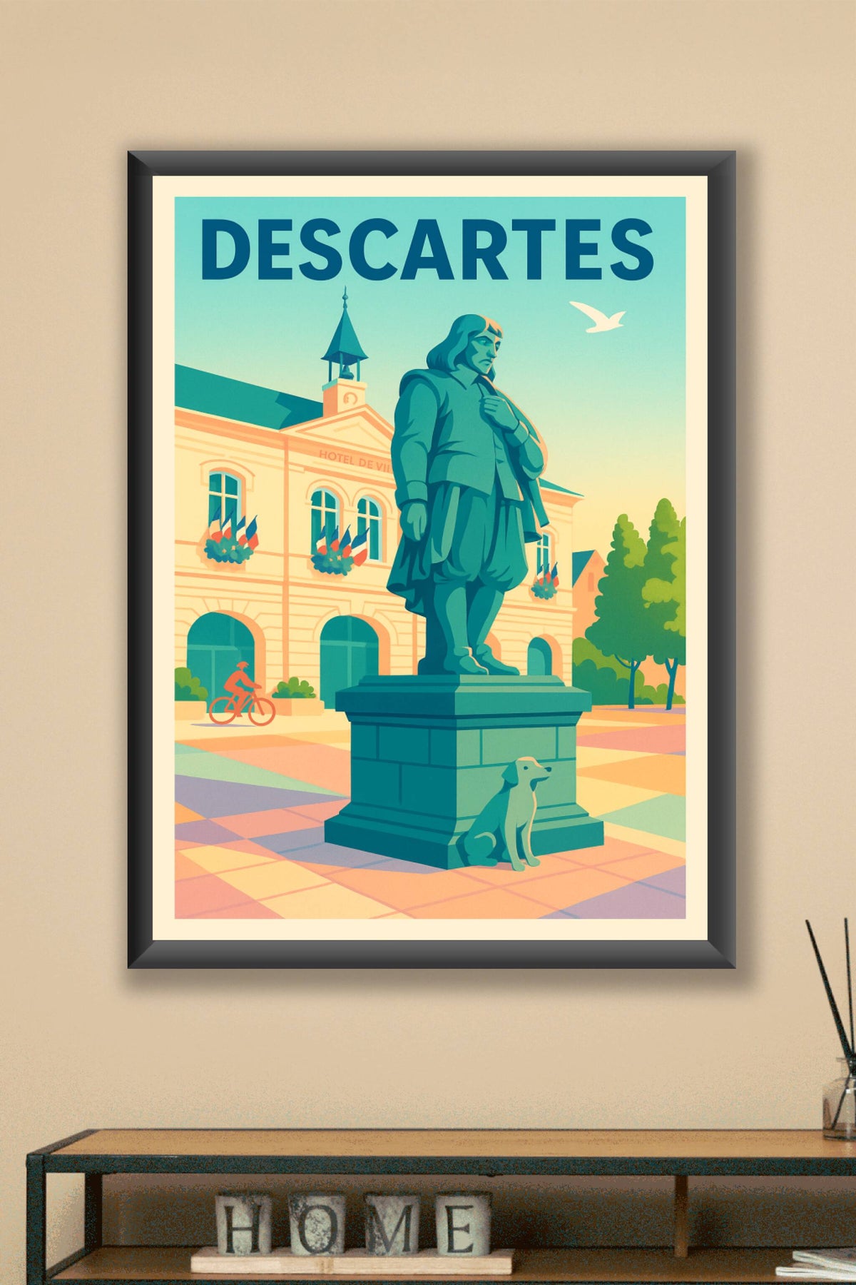 Affiche de Descartes - L'écho d'un philosophe en plein coeur de la ville