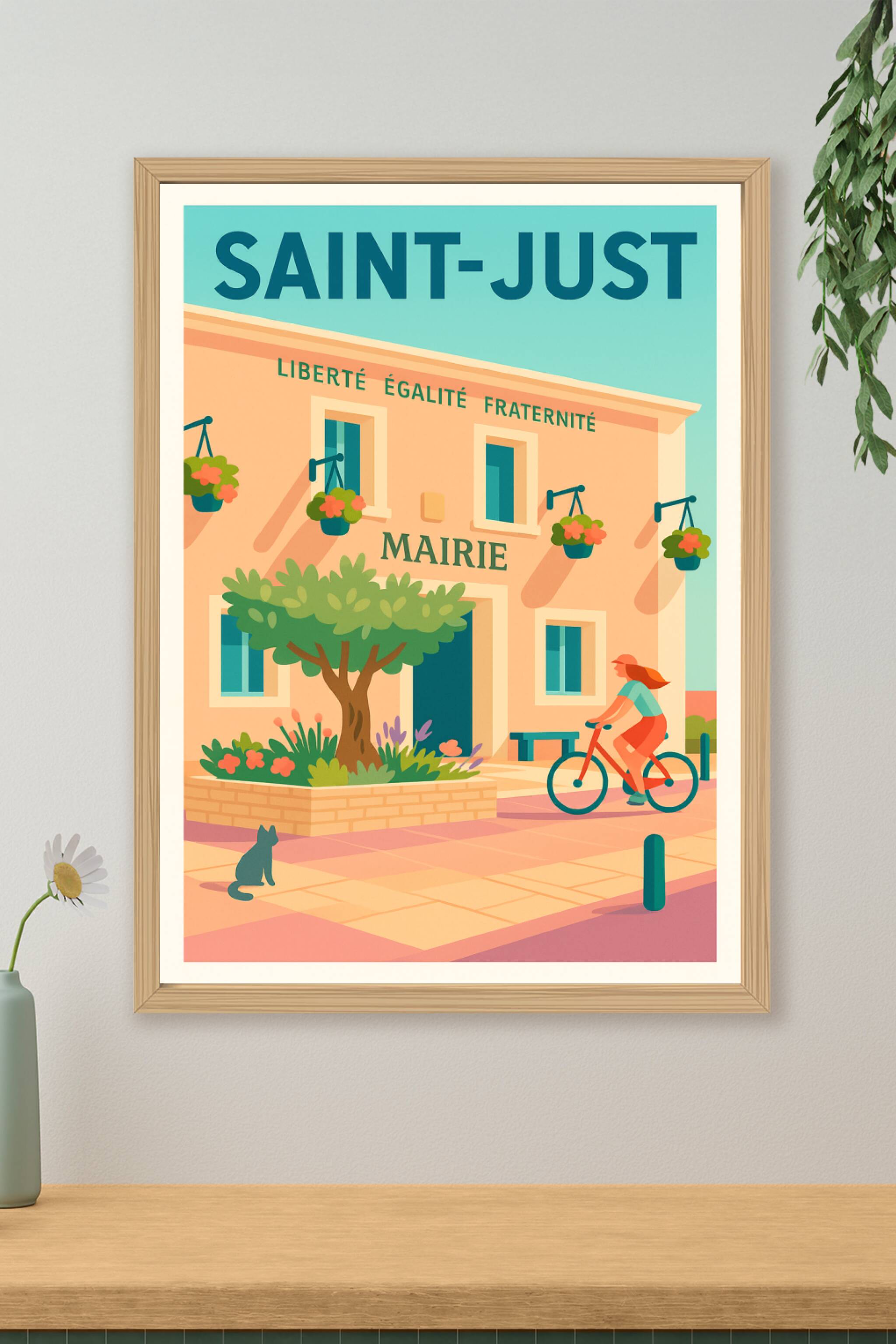 Affiche de Saint-Just - Charme et tranquillité au cœur du village