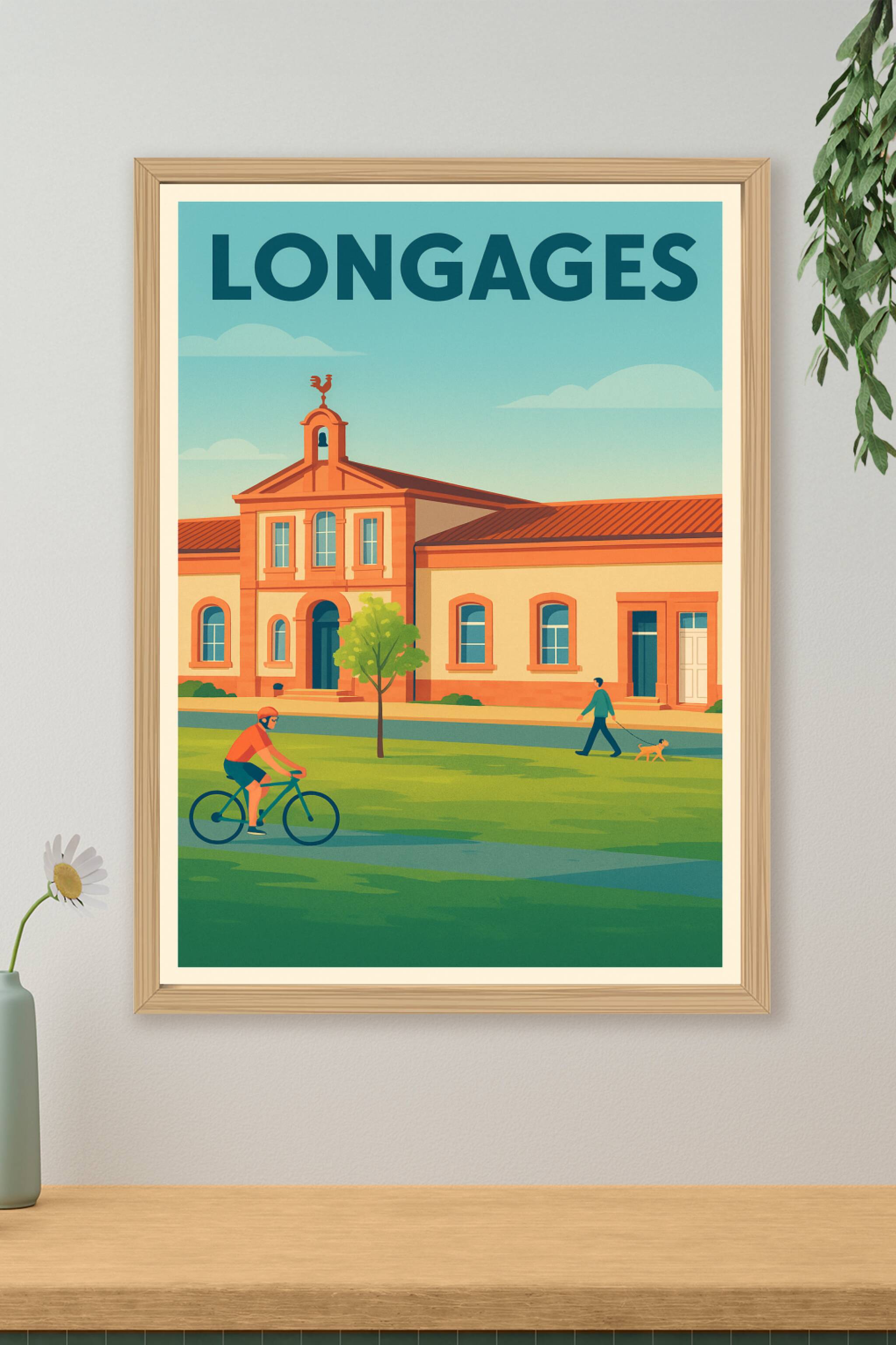 Affiche de Longages - Douceur de vie au cœur de la ville