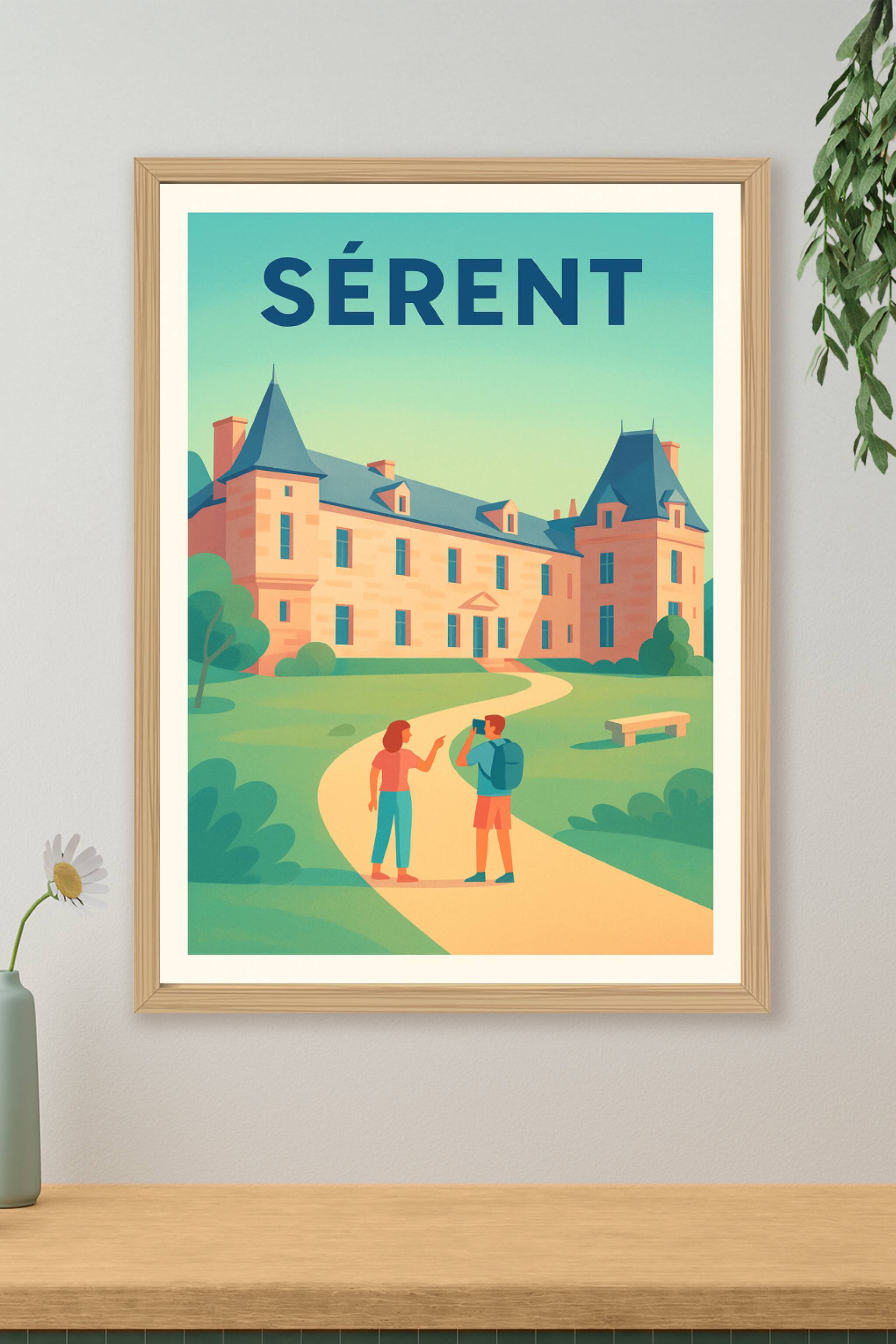 Affiche de Sérent - L'élégance paisible du patrimoine breton