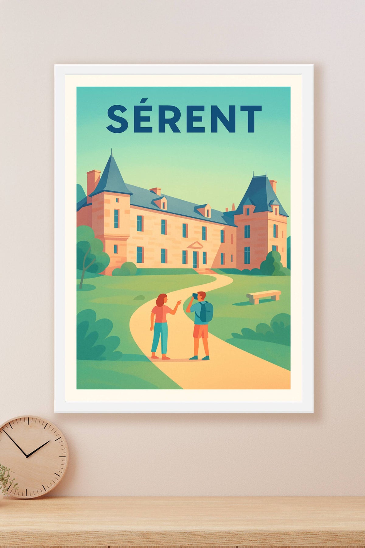 Affiche de Sérent - L'élégance paisible du patrimoine breton