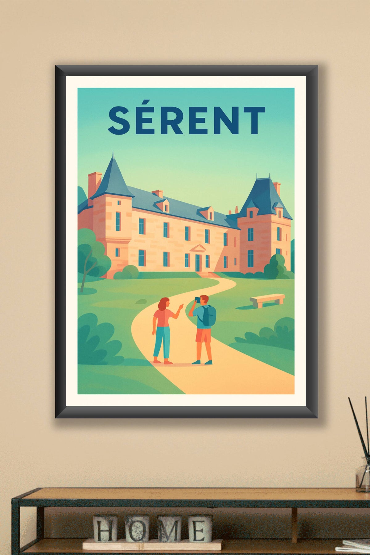 Affiche de Sérent - L'élégance paisible du patrimoine breton