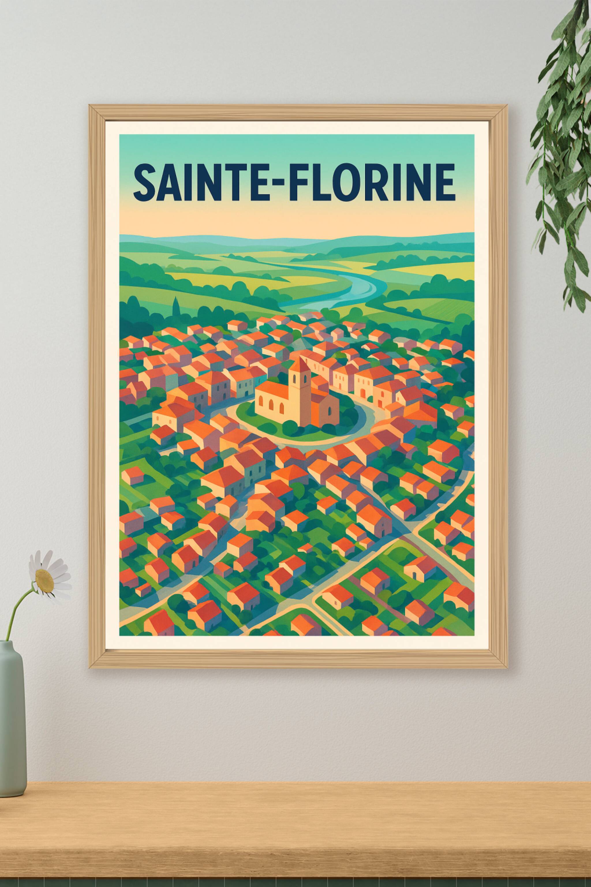 Affiche de Sainte-Florine - L'élégance d'un village circulaire
