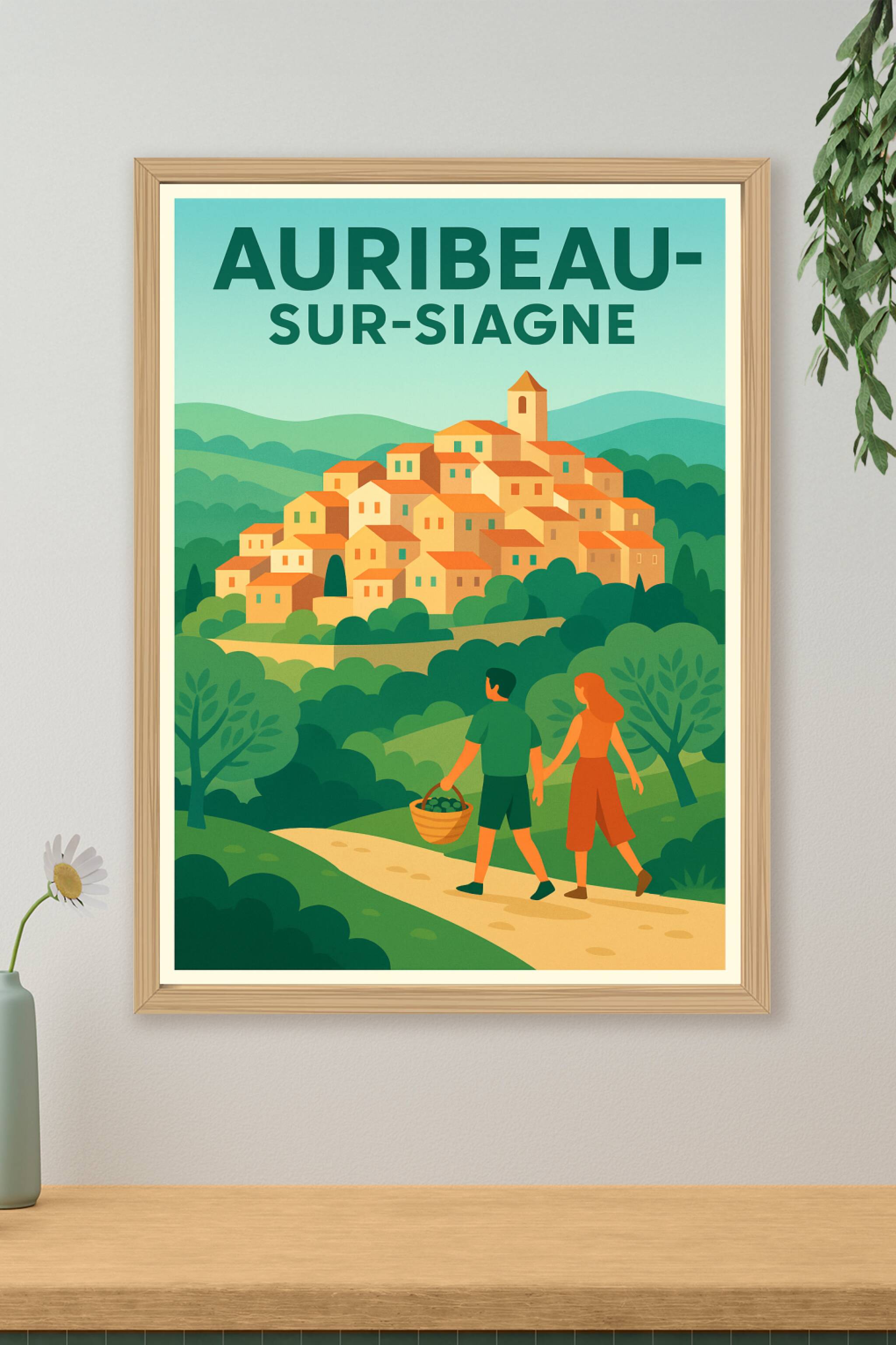 Affiche de Auribeau-sur-Siagne - Voyage au cœur d’un village pittoresque