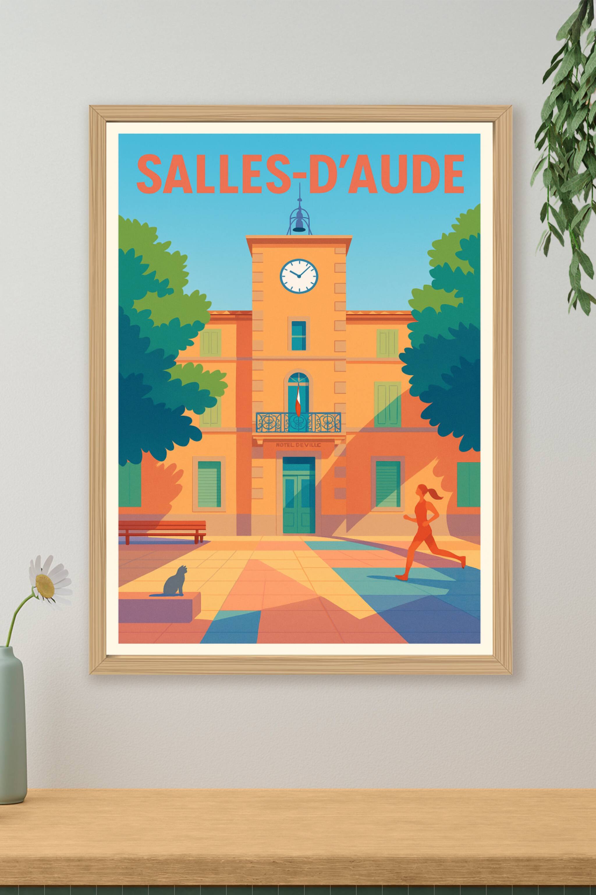 Affiche de Salles-d'Aude - Charme Provençal et lumière douce
