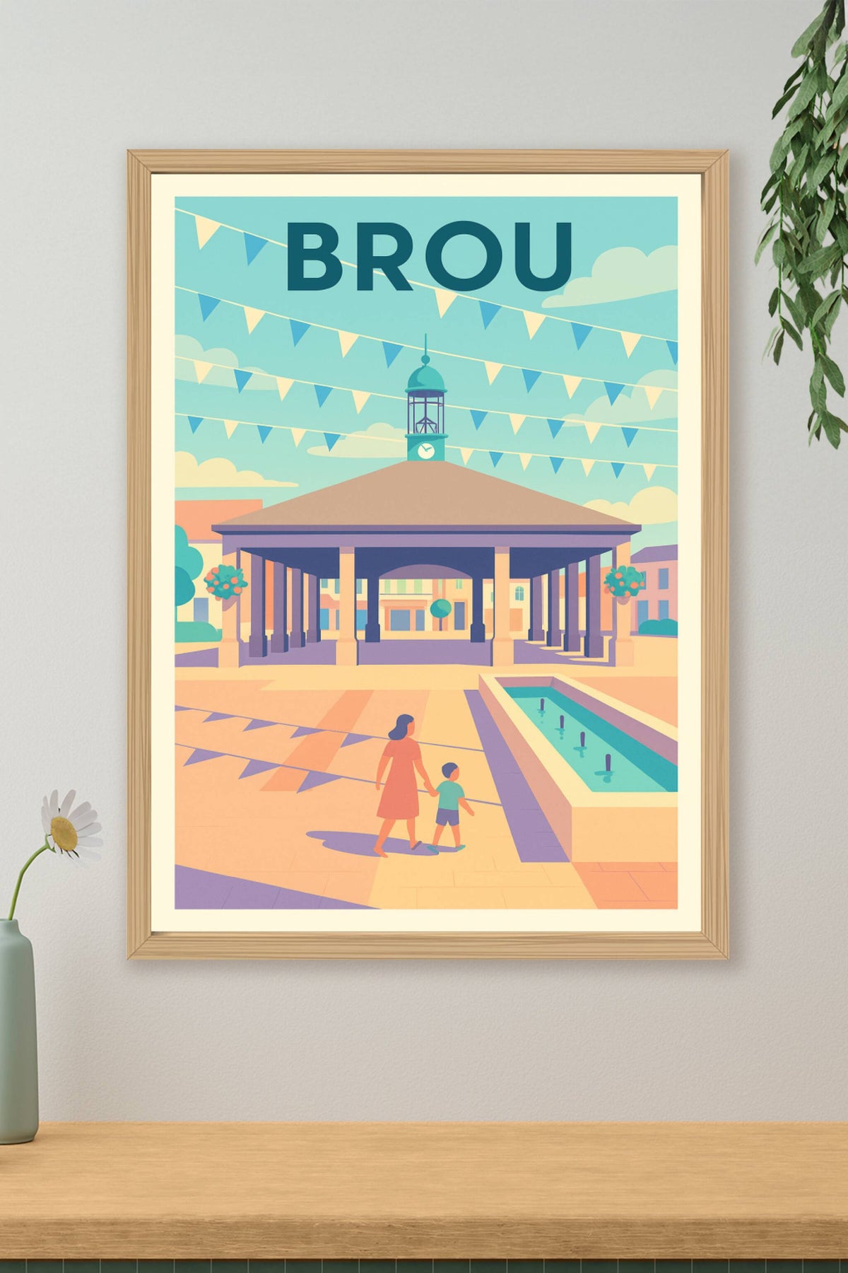 Affiche de Brou - L'élégance paisible du cœur de ville
