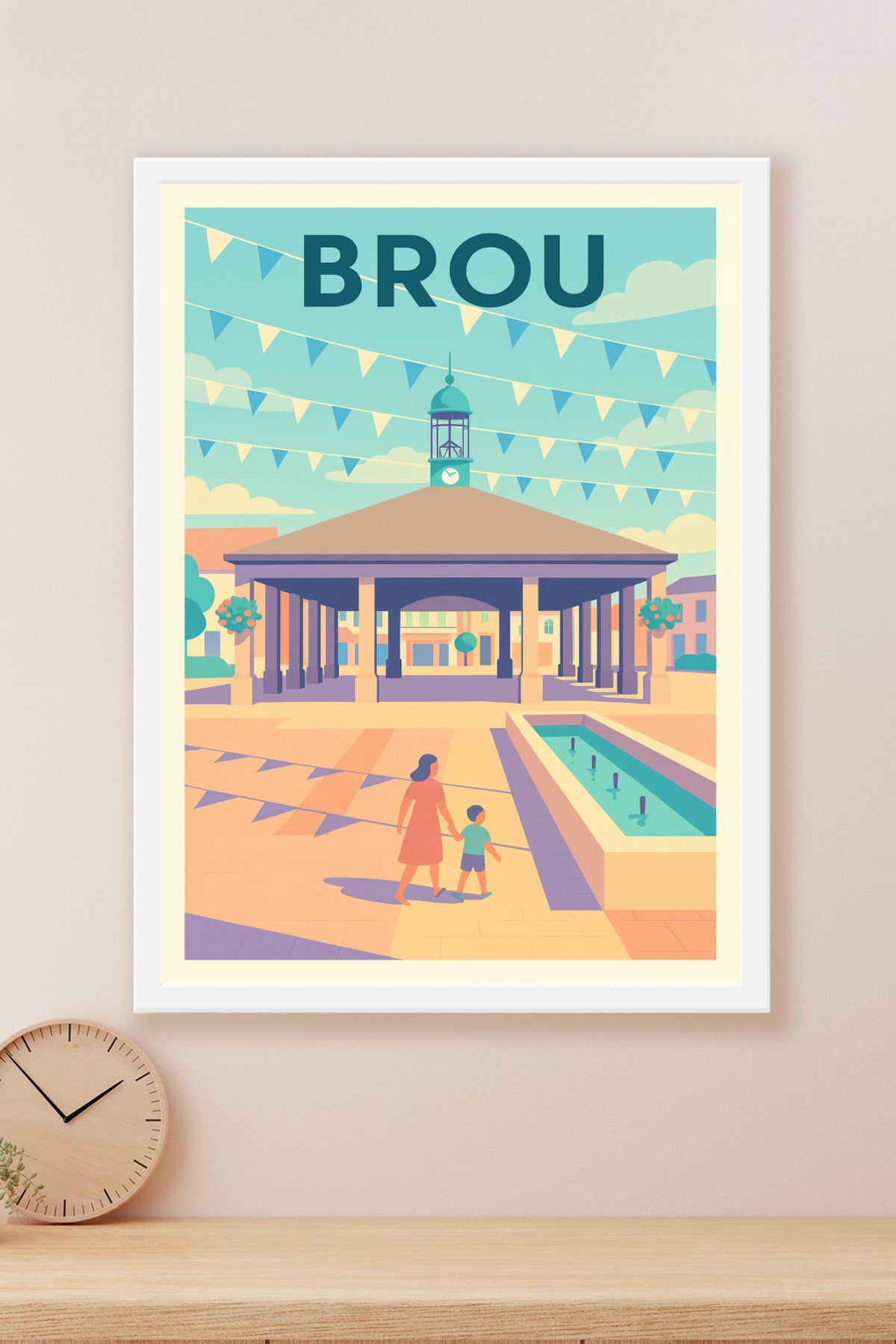Affiche de Brou - L'élégance paisible du cœur de ville