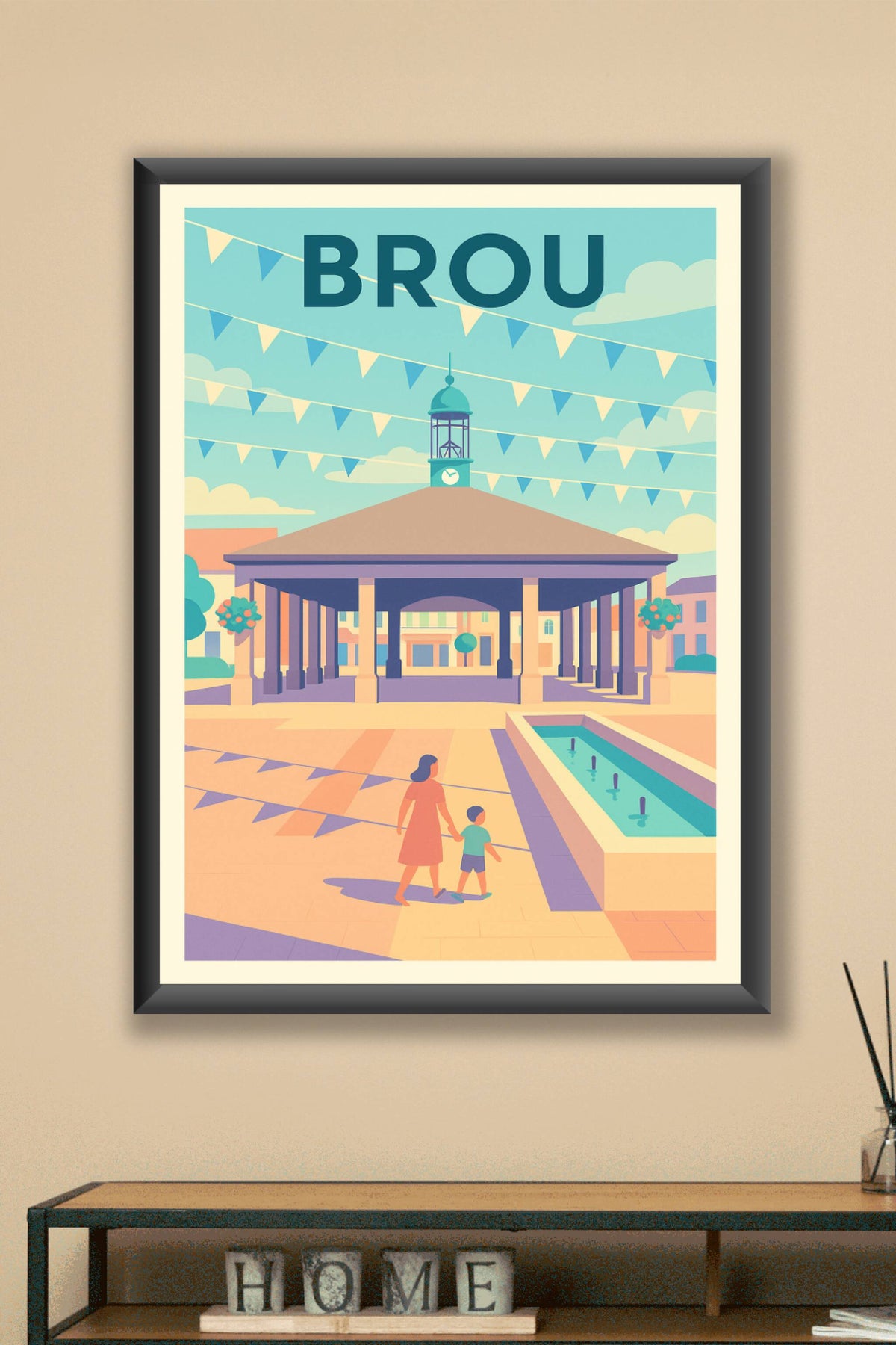 Affiche de Brou - L'élégance paisible du cœur de ville