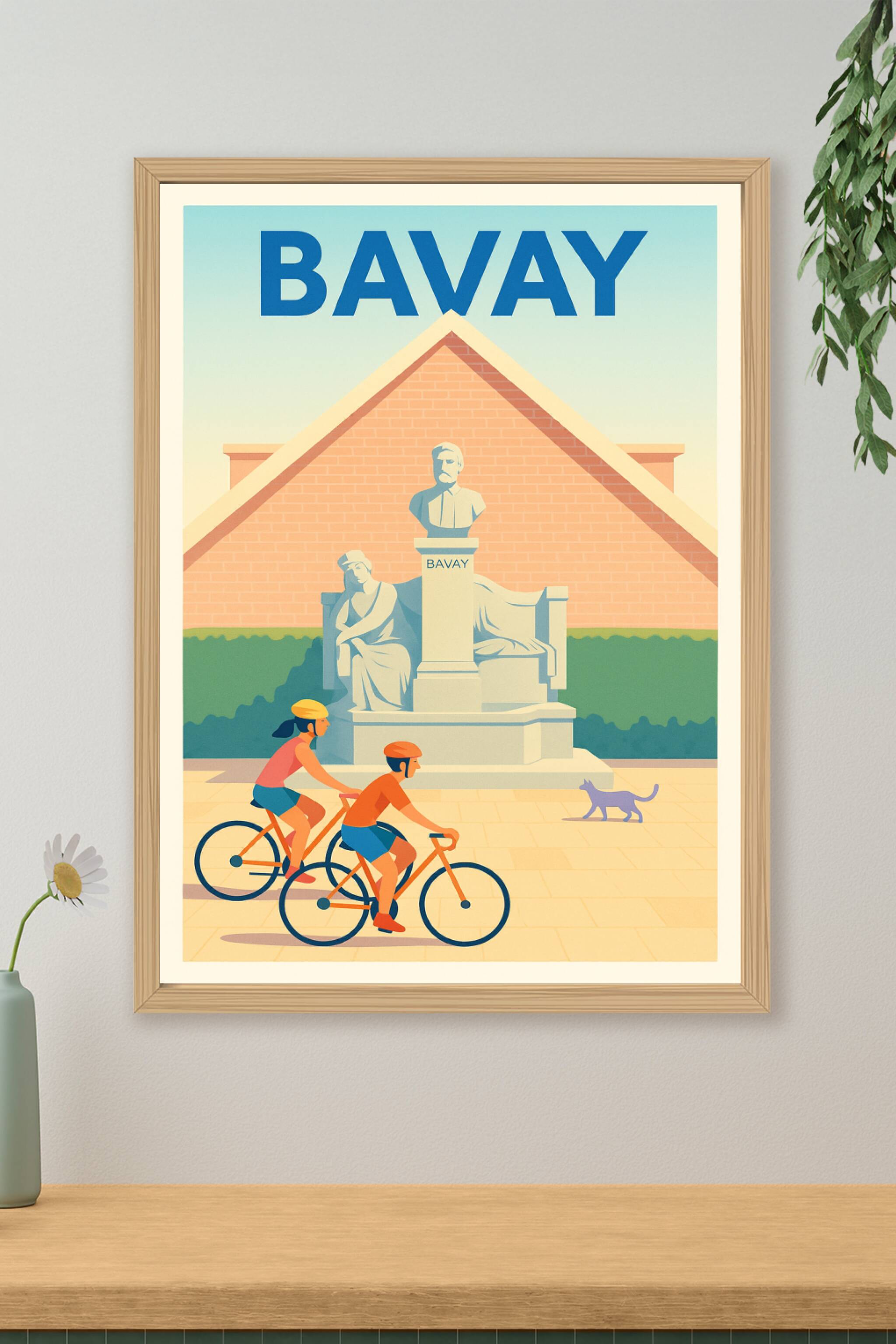 Affiche de Bavay - Découvrez l’élégance historique à vélo