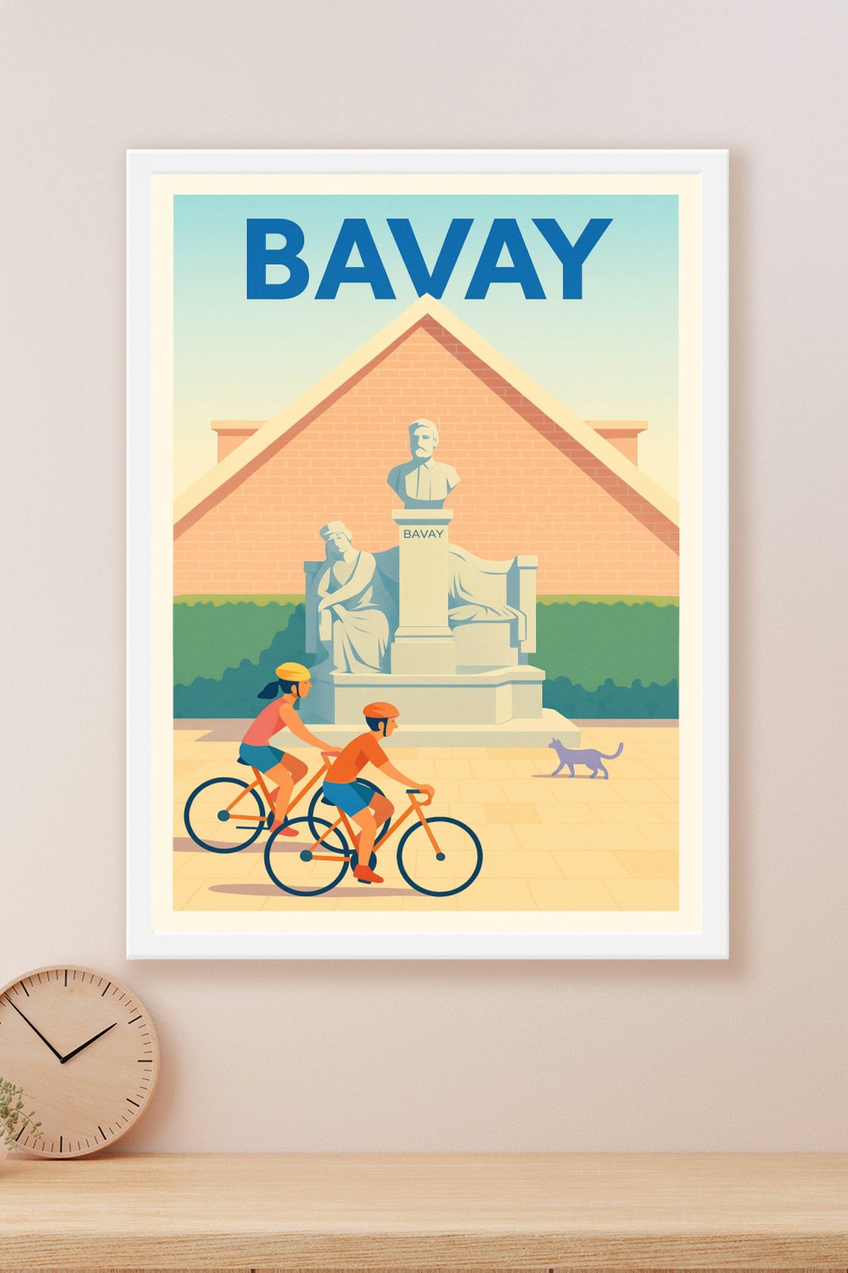 Affiche de Bavay - Découvrez l’élégance historique à vélo
