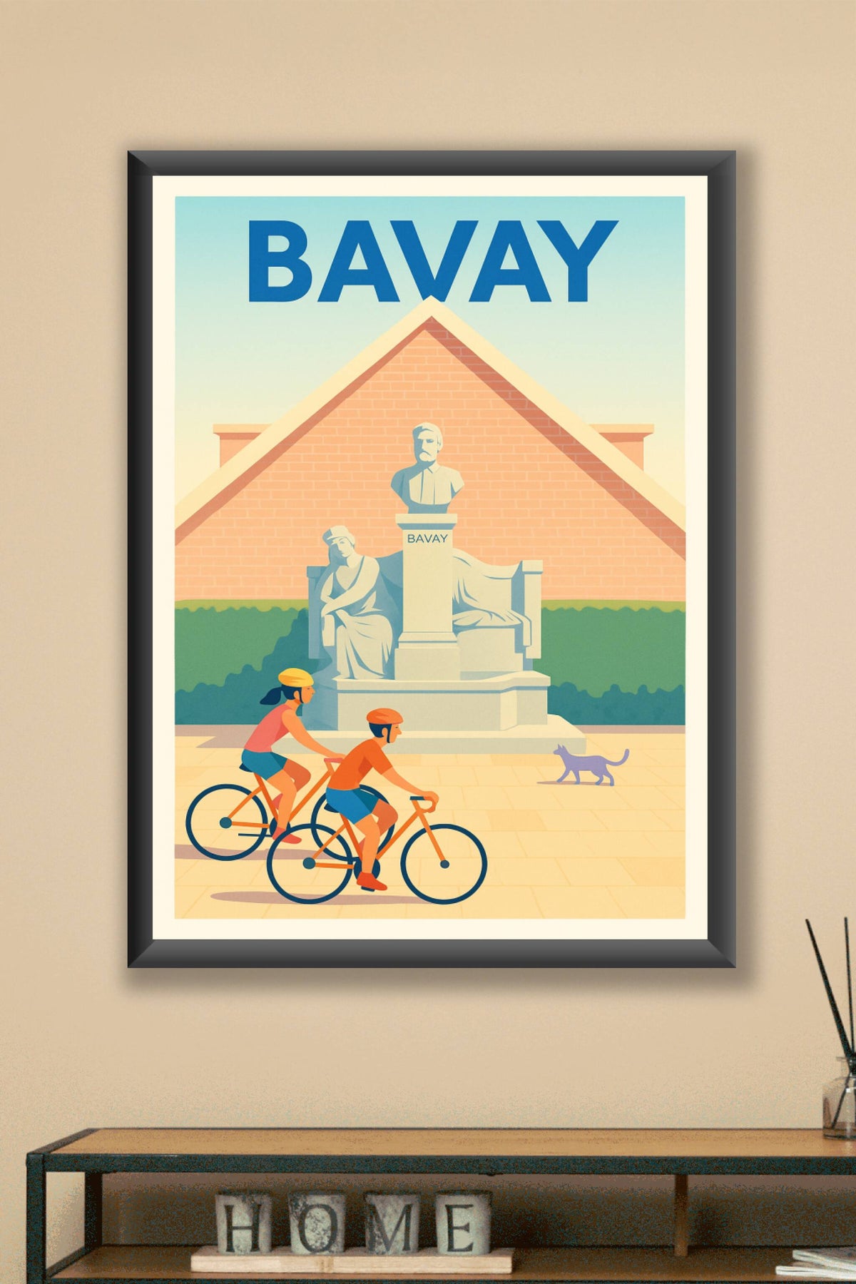 Affiche de Bavay - Découvrez l’élégance historique à vélo