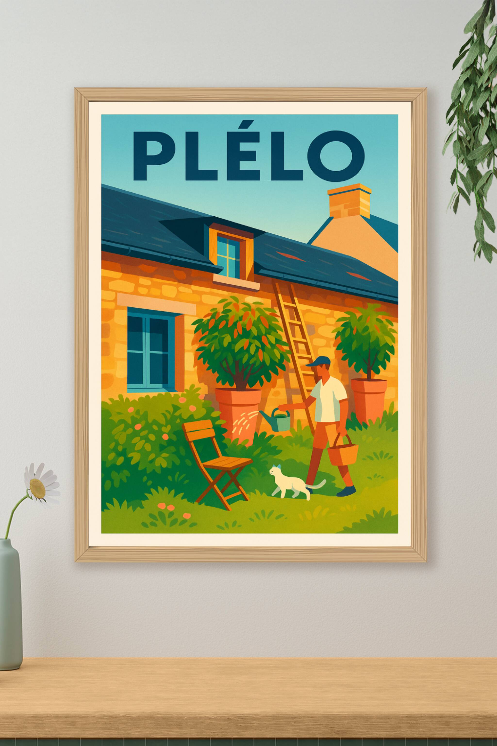 Affiche de Plélo - L'art de vivre en jardin breton