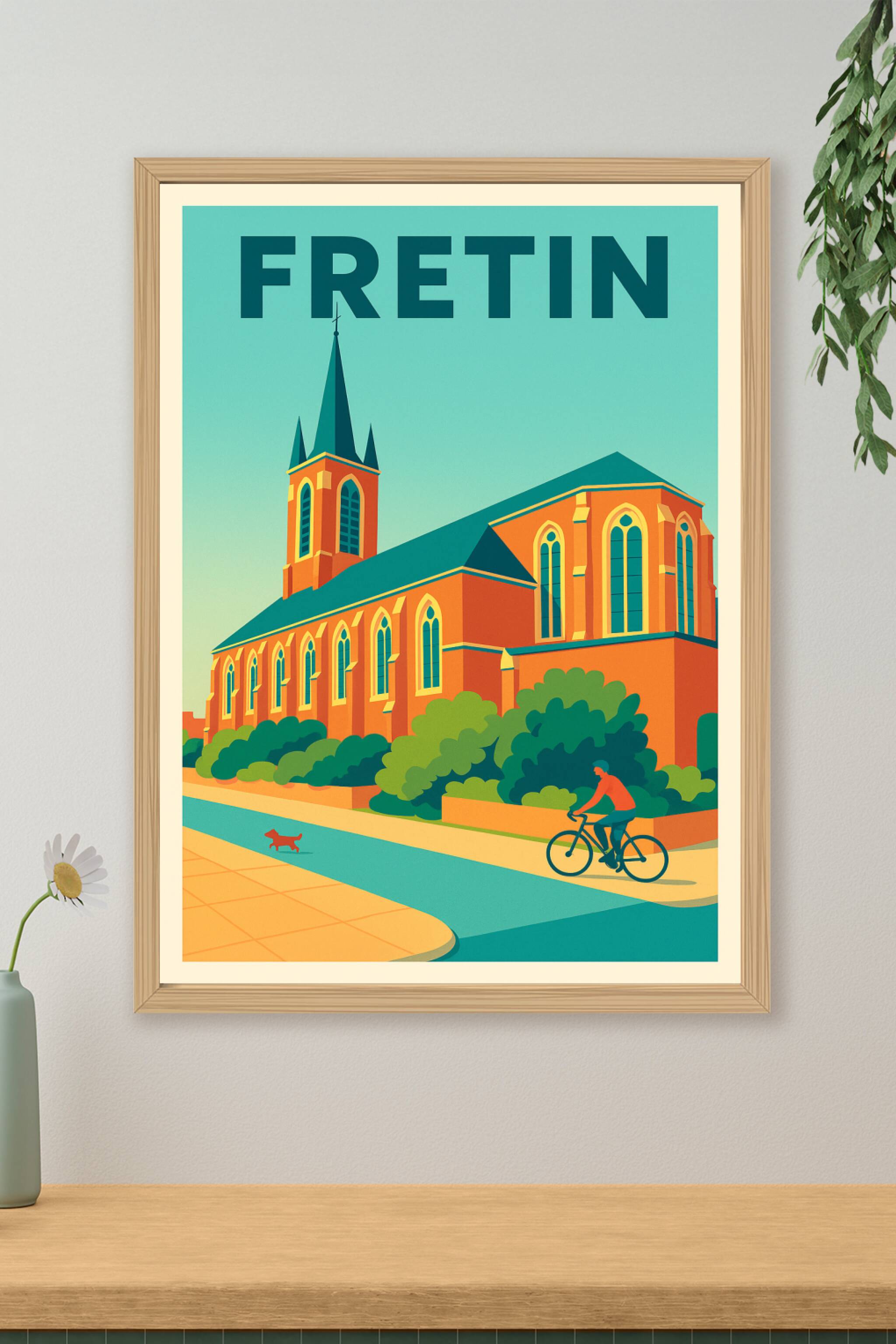 Affiche de Fretin - Charme architectural et douceur de vivre
