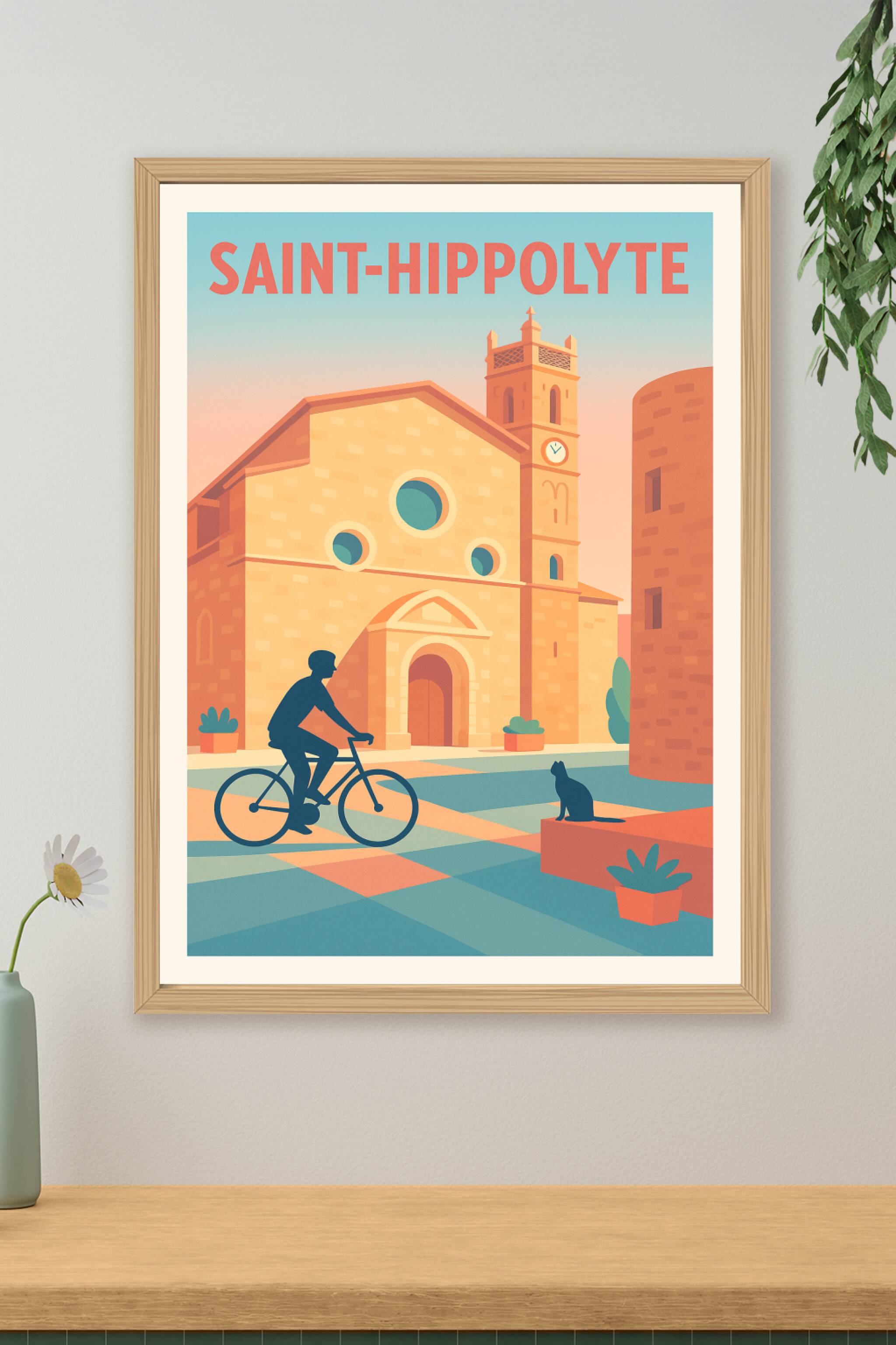 Affiche de Saint-Hippolyte - Charme et Sérénité du Village Méditerranéen