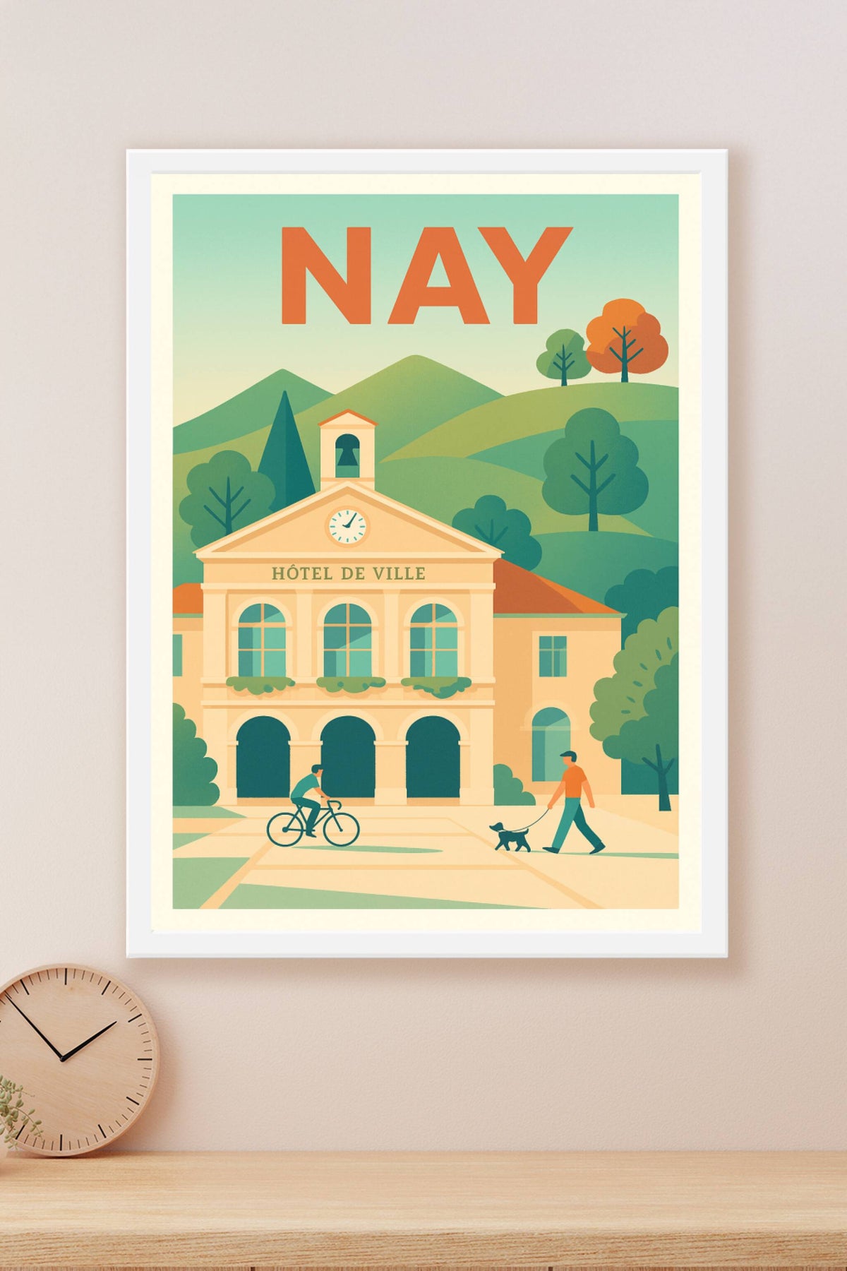 Affiche de Nay - Charme et sérénité de la ville historique