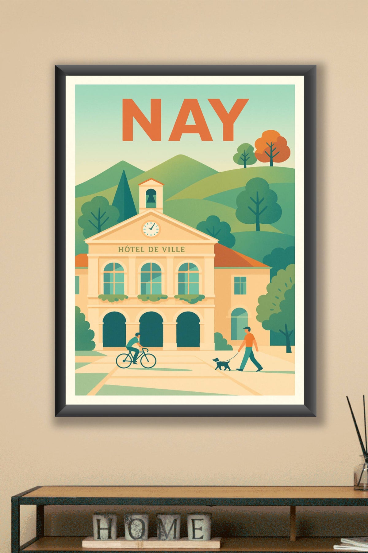 Affiche de Nay - Charme et sérénité de la ville historique