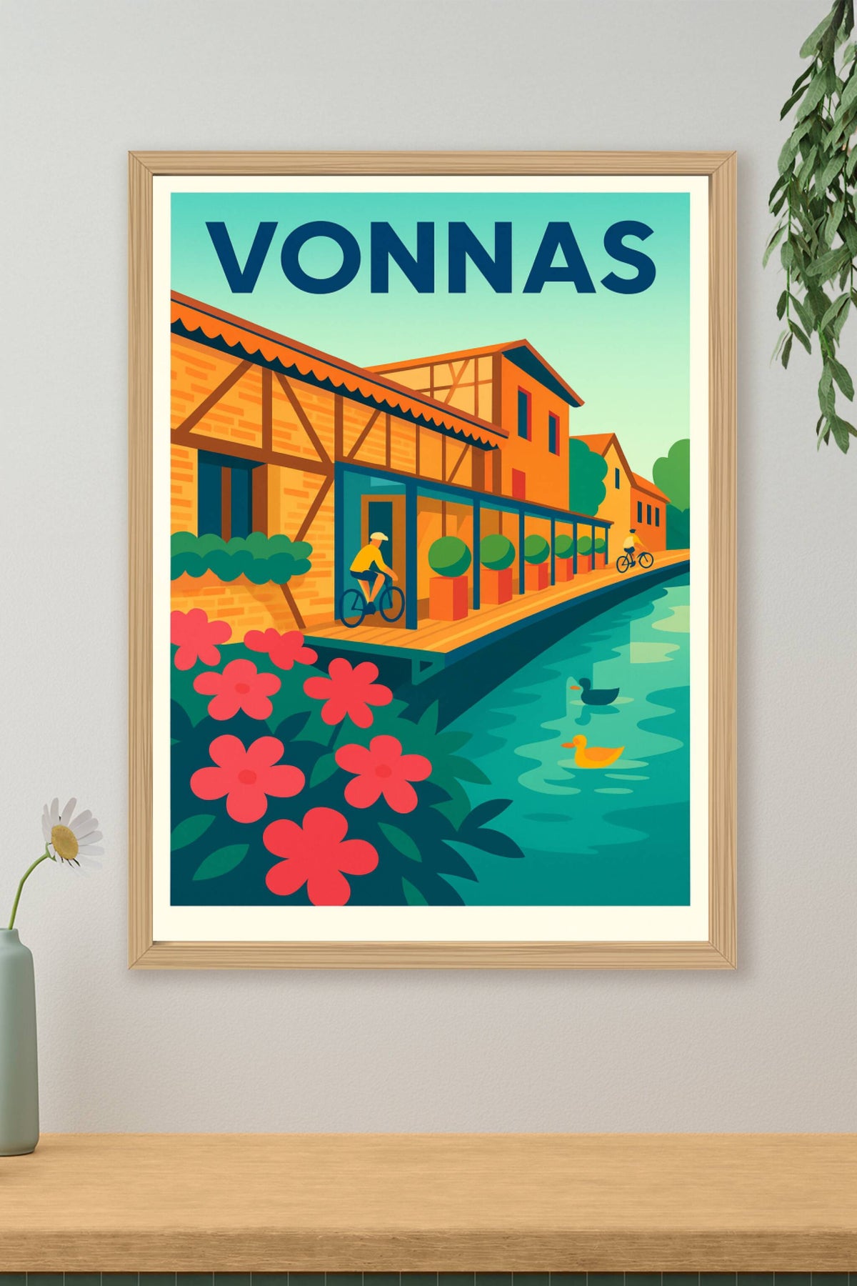 Affiche de Vonnas - Charme bucolique au fil de l'eau