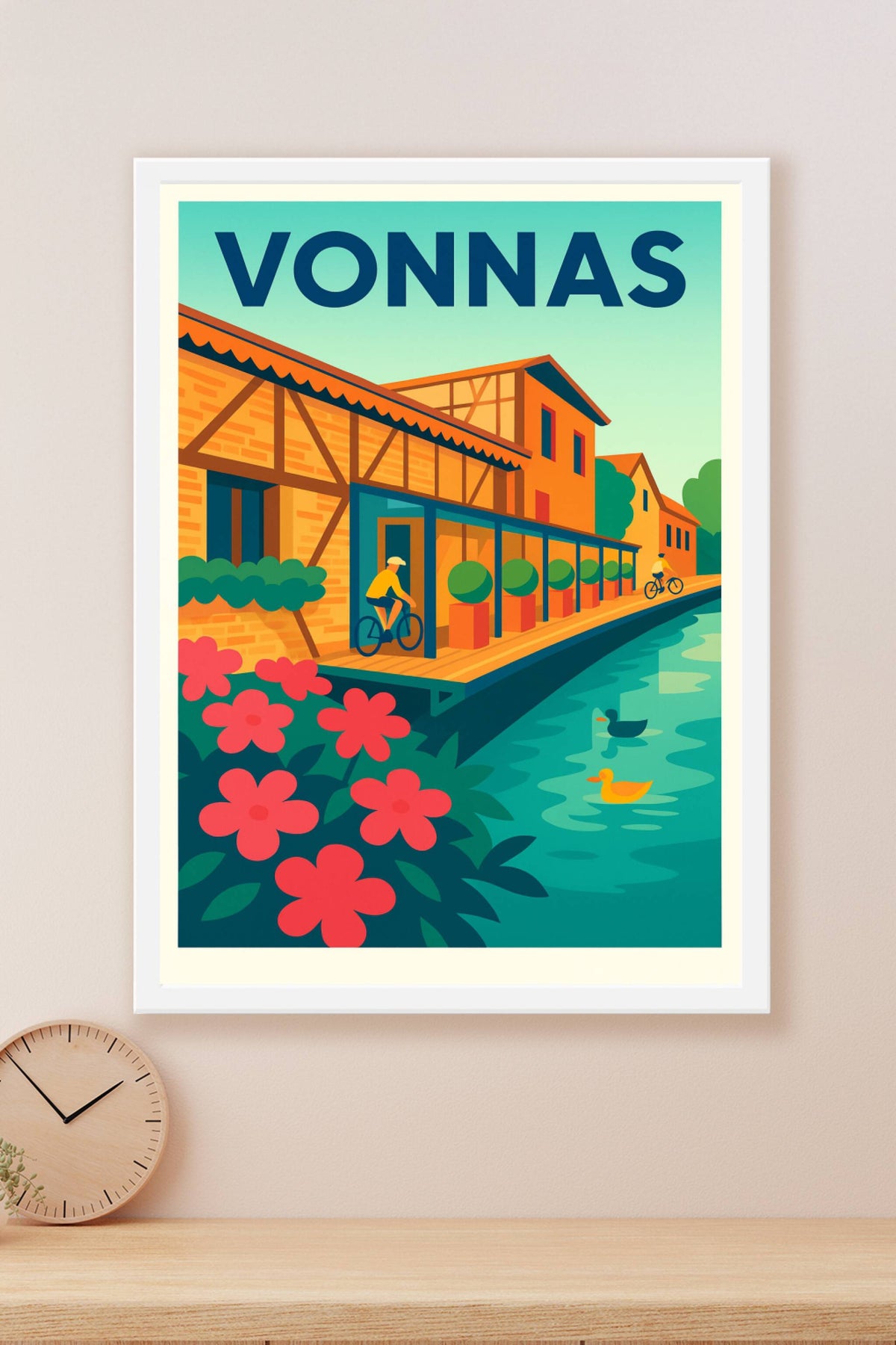 Affiche de Vonnas - Charme bucolique au fil de l'eau