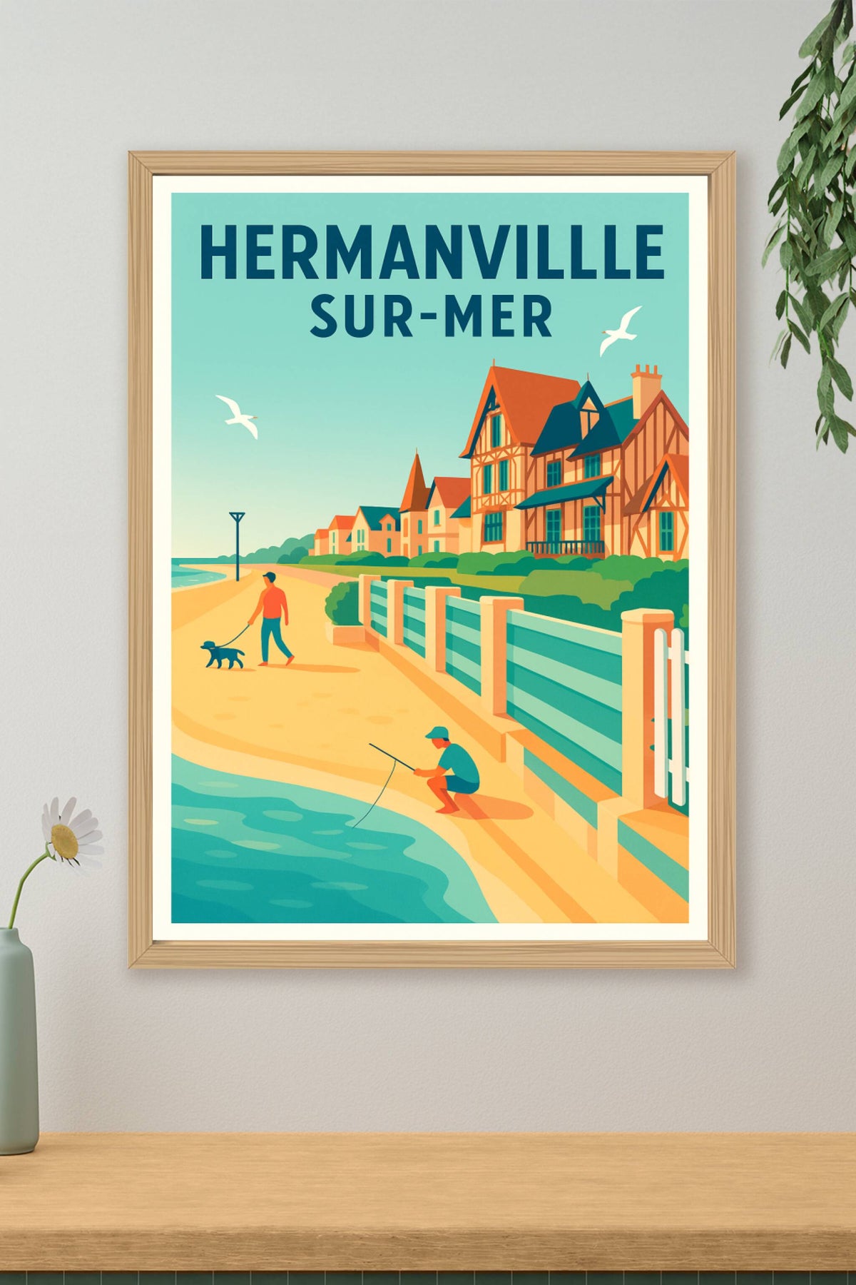Affiche de Hermanville-sur-Mer - Charme côtier et douceur de vivre