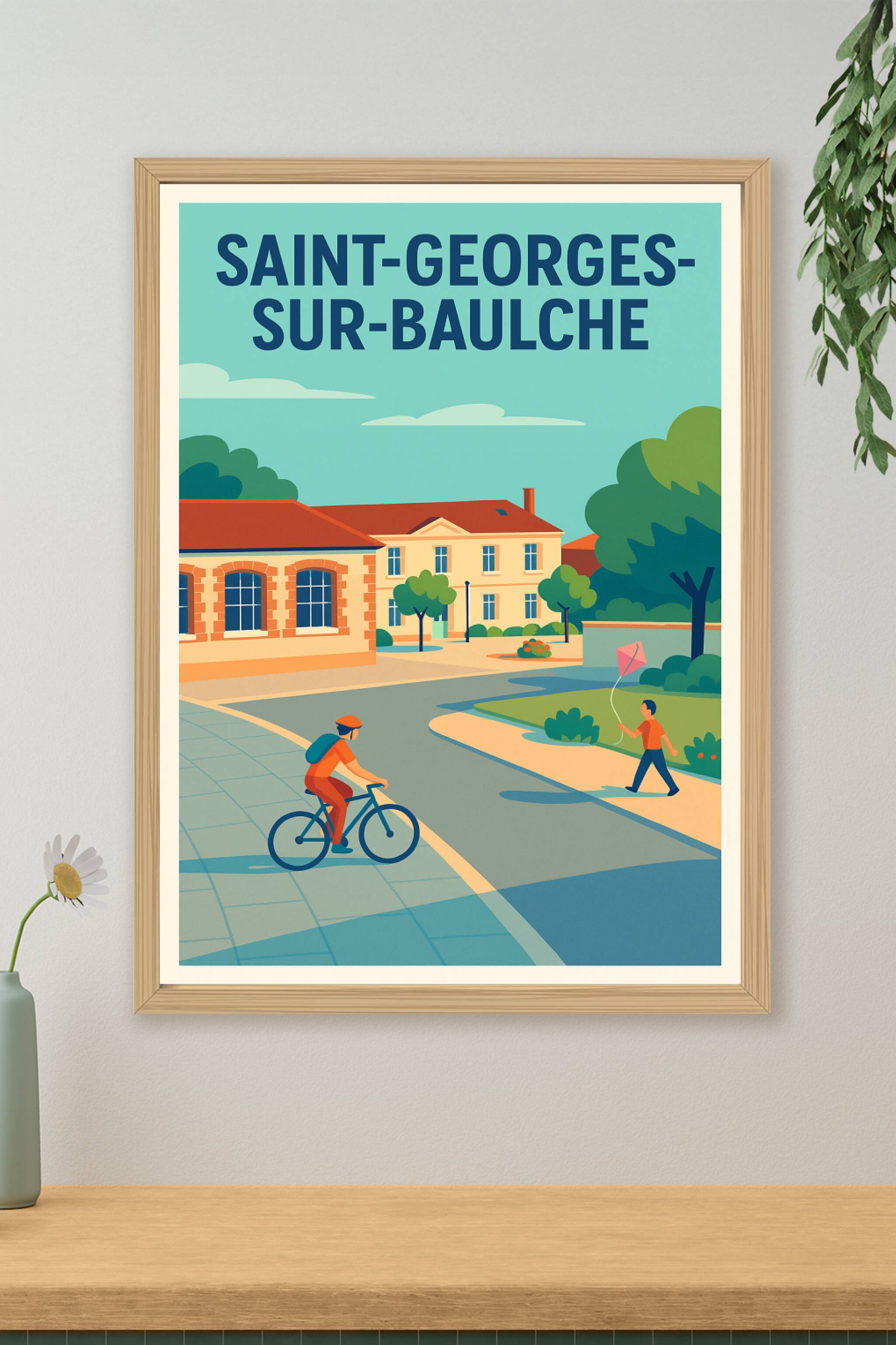 Affiche de Saint-Georges-sur-Baulche - Une scène paisible du quotidien