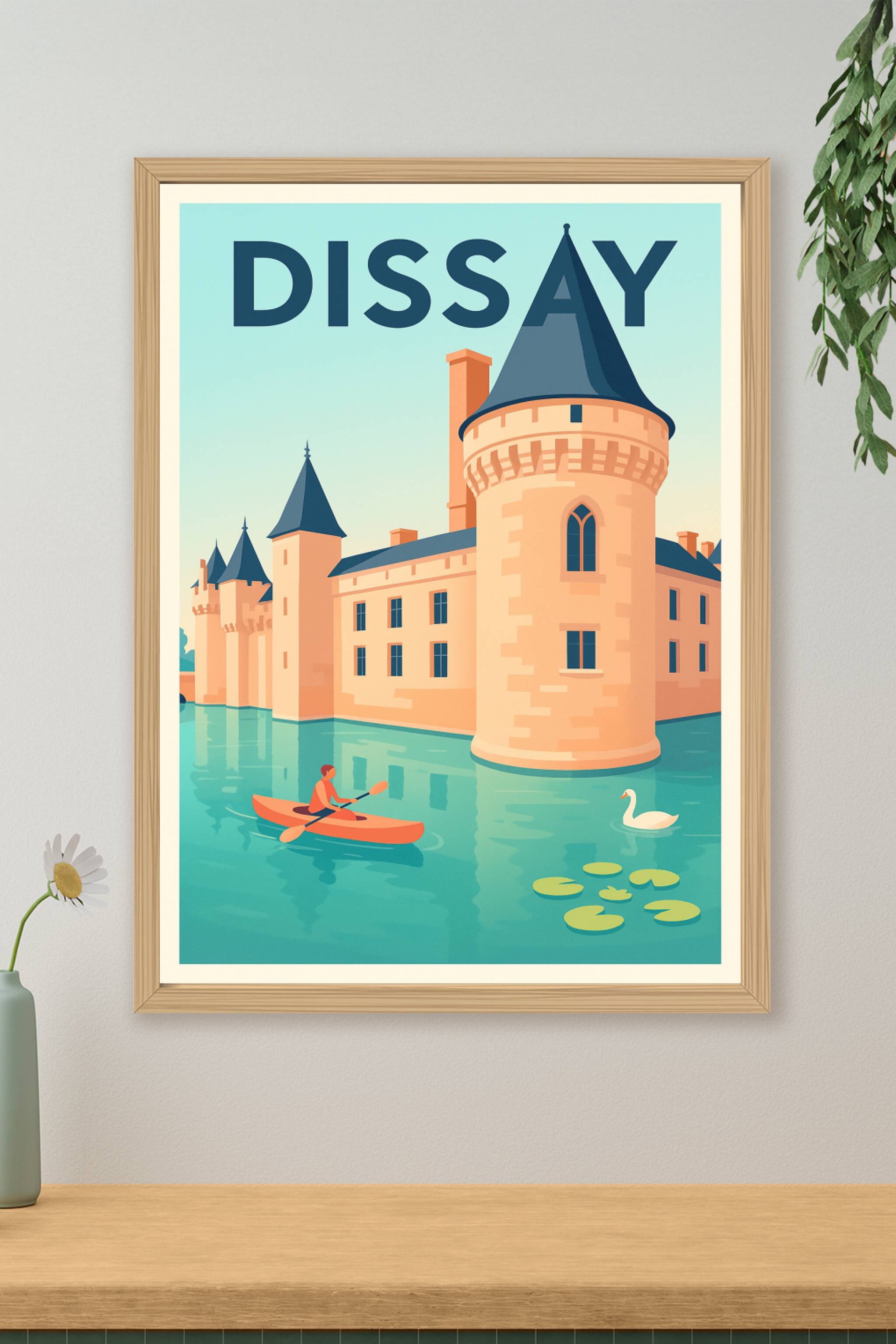 Affiche de Dissay - L'élégance au fil de l'eau