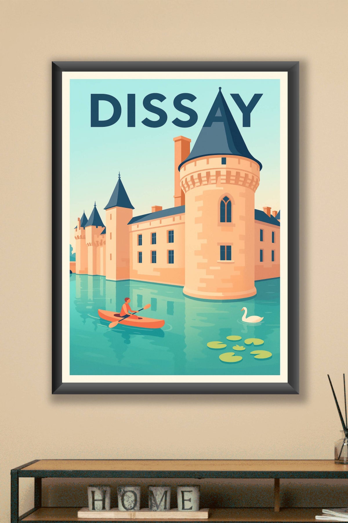 Affiche de Dissay - L'élégance au fil de l'eau