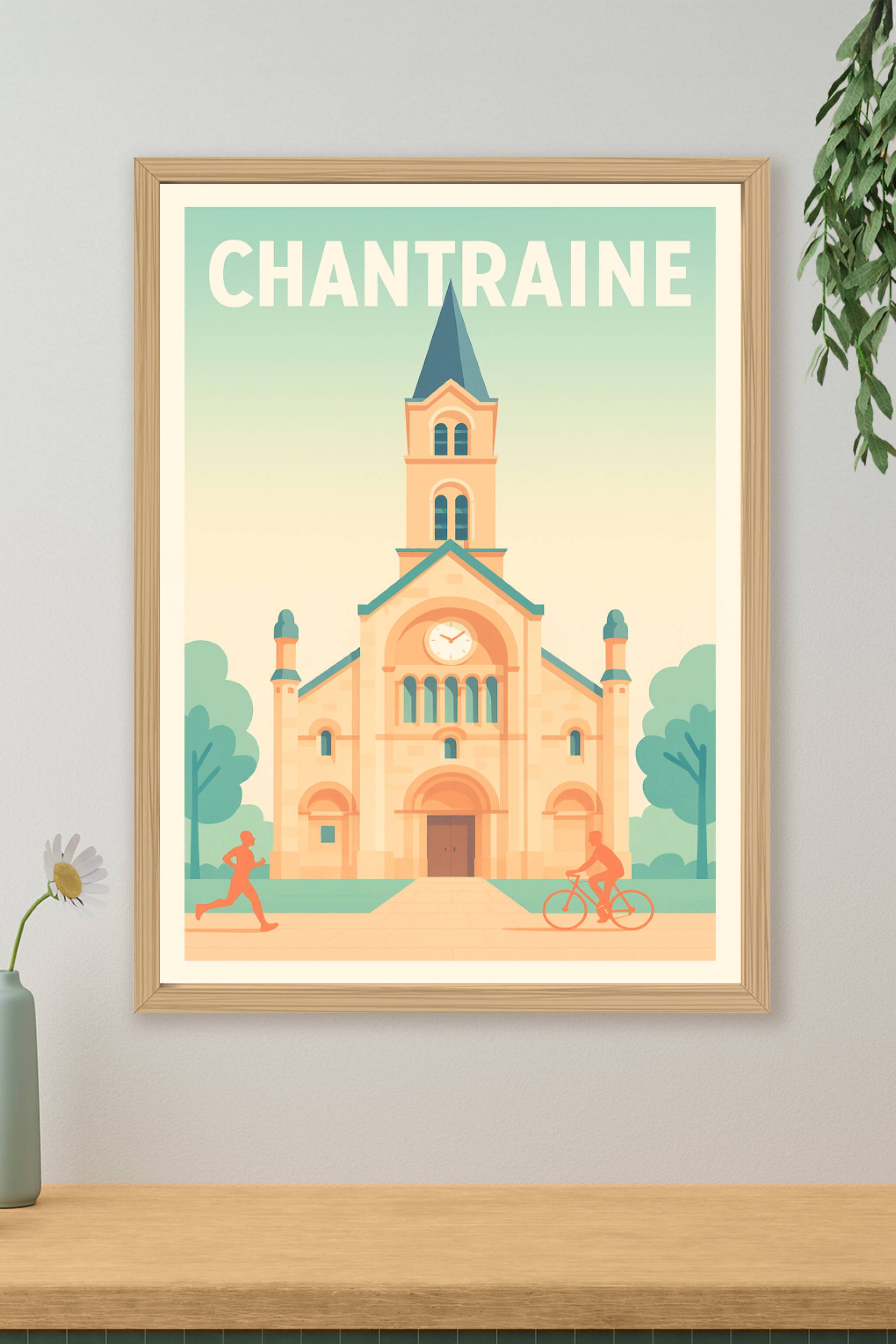 Affiche de Chantraine - Harmonie architecturale et douceur de vivre