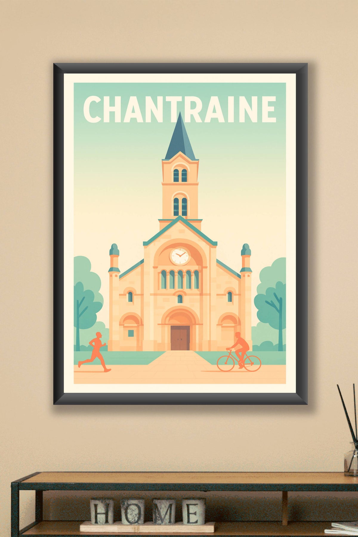 Affiche de Chantraine - Harmonie architecturale et douceur de vivre