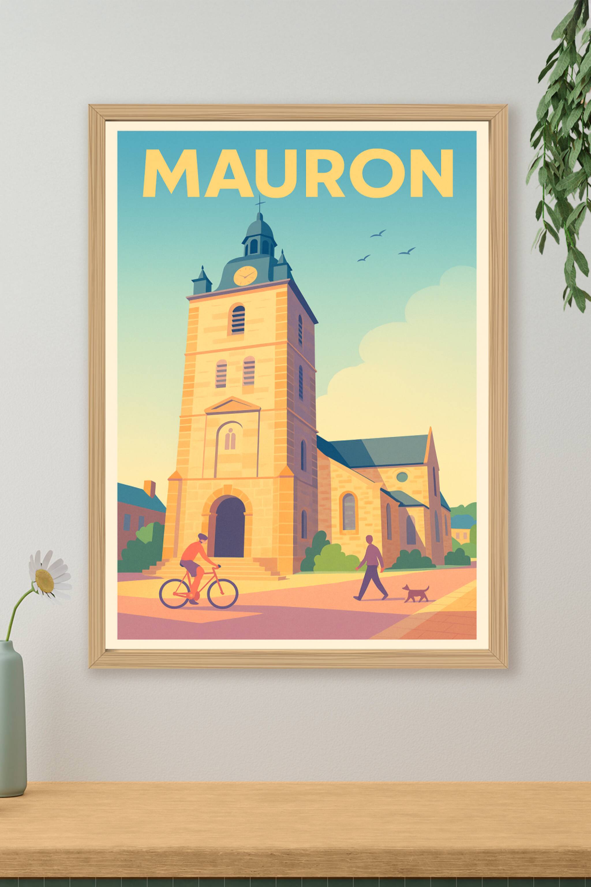 Affiche de Mauron - Charme intemporel en Bretagne