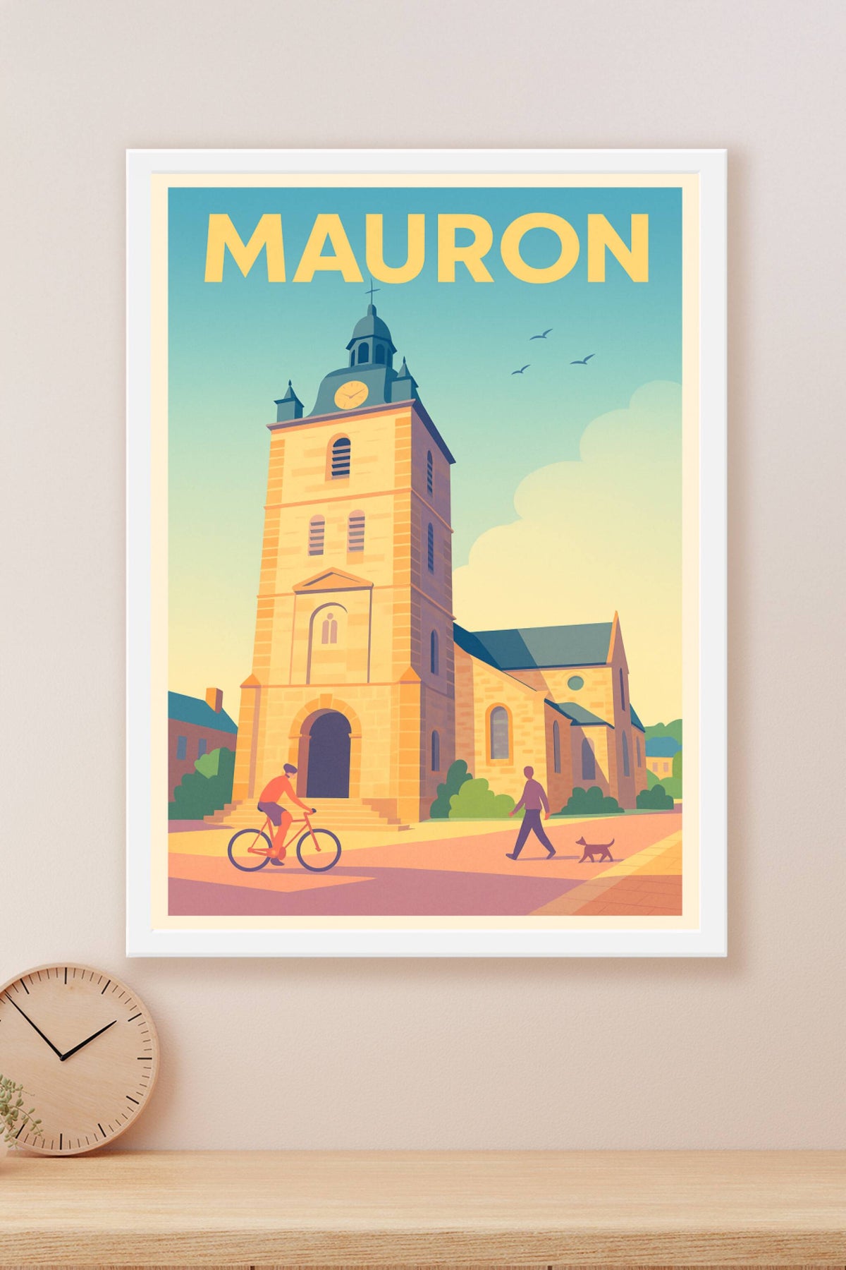 Affiche de Mauron - Charme intemporel en Bretagne