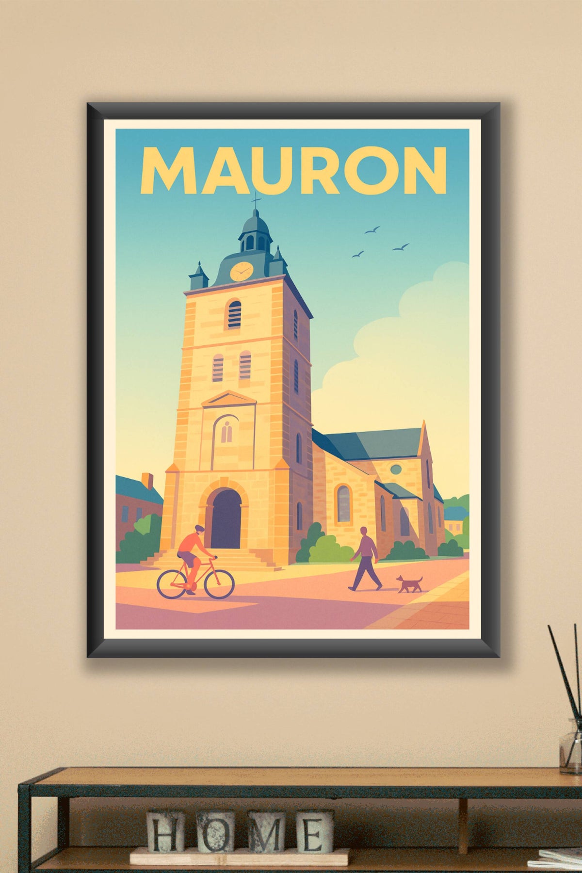 Affiche de Mauron - Charme intemporel en Bretagne