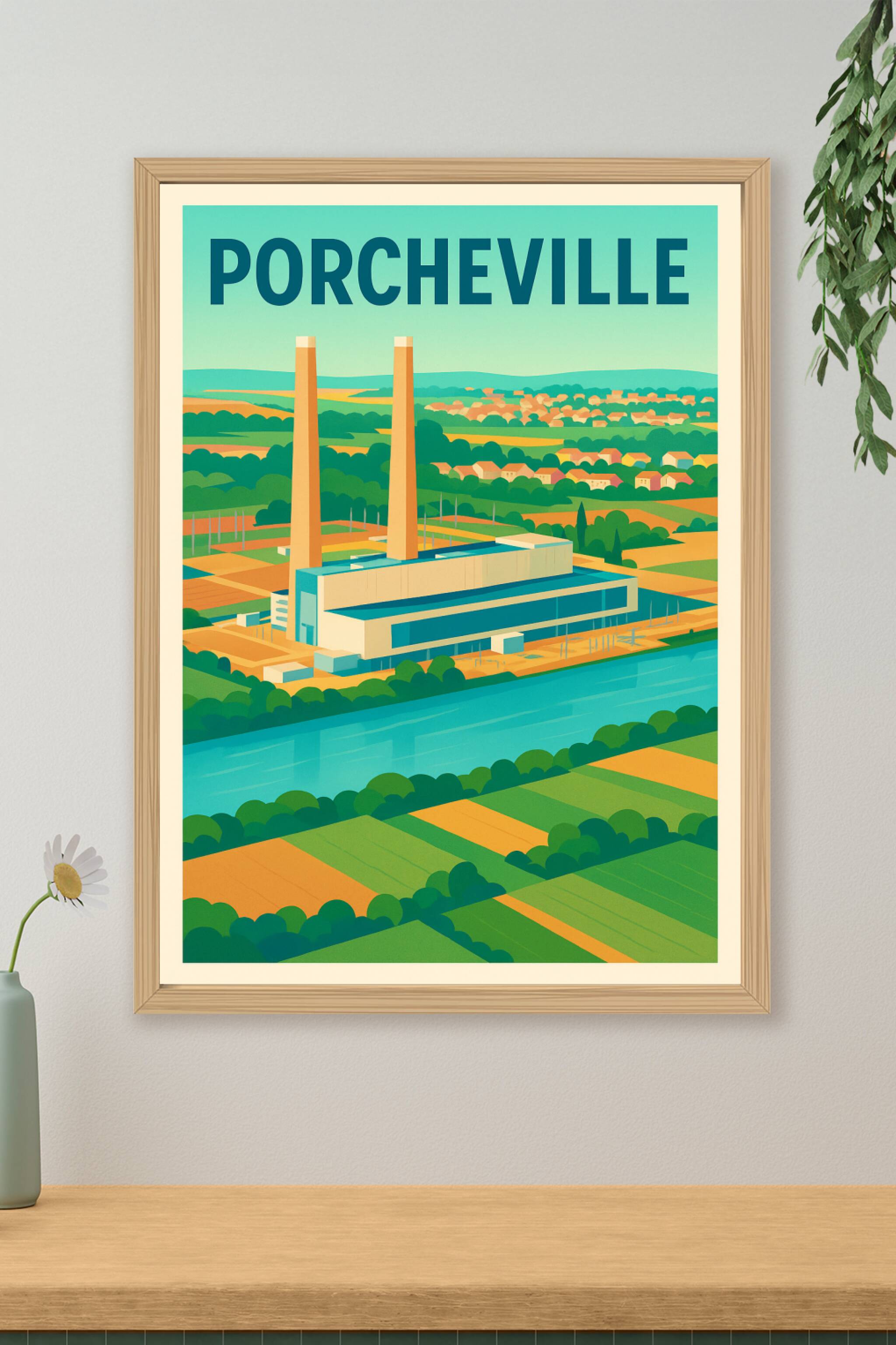 Affiche de Porcheville - L'art industriel au cœur de la vallée