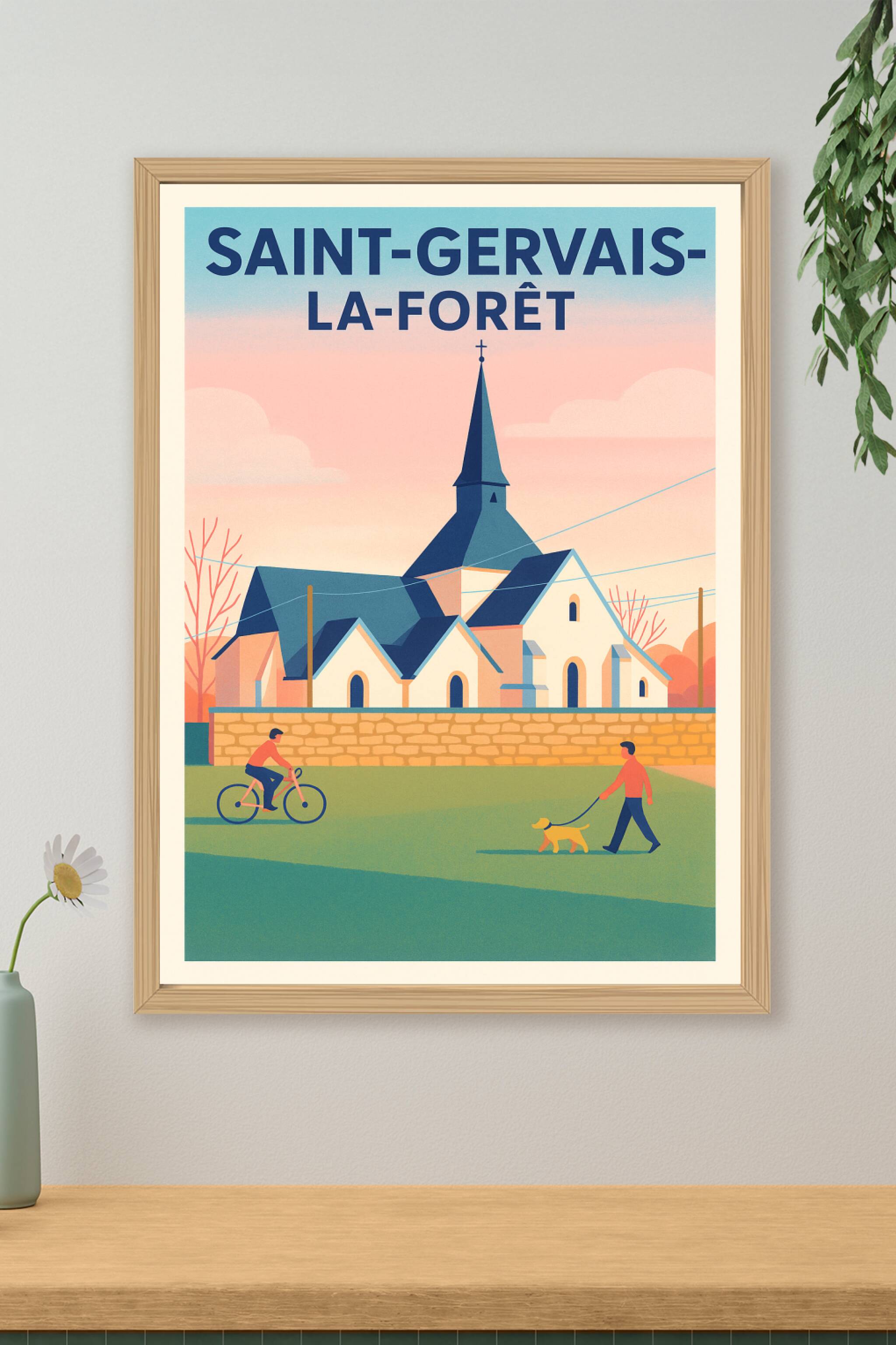 Affiche de Saint-Gervais-la-Forêt - Charme paisible au cœur du village