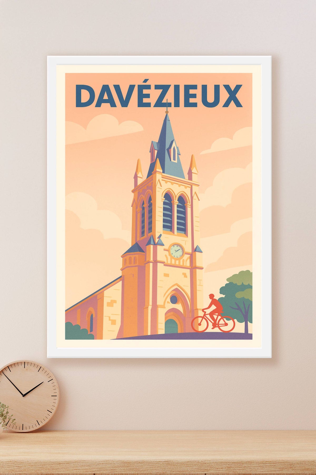 Affiche de Davézieux - L'élégance intemporelle de son clocher