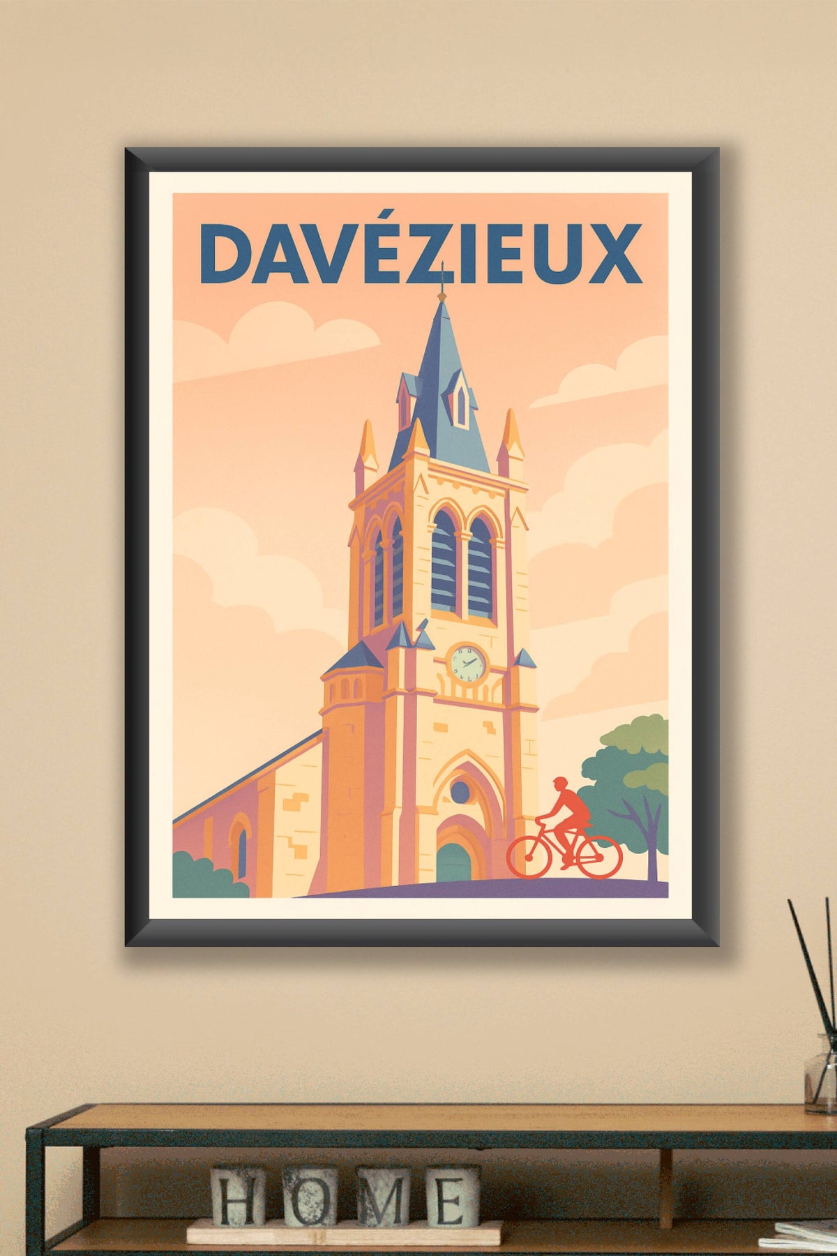 Affiche de Davézieux - L'élégance intemporelle de son clocher