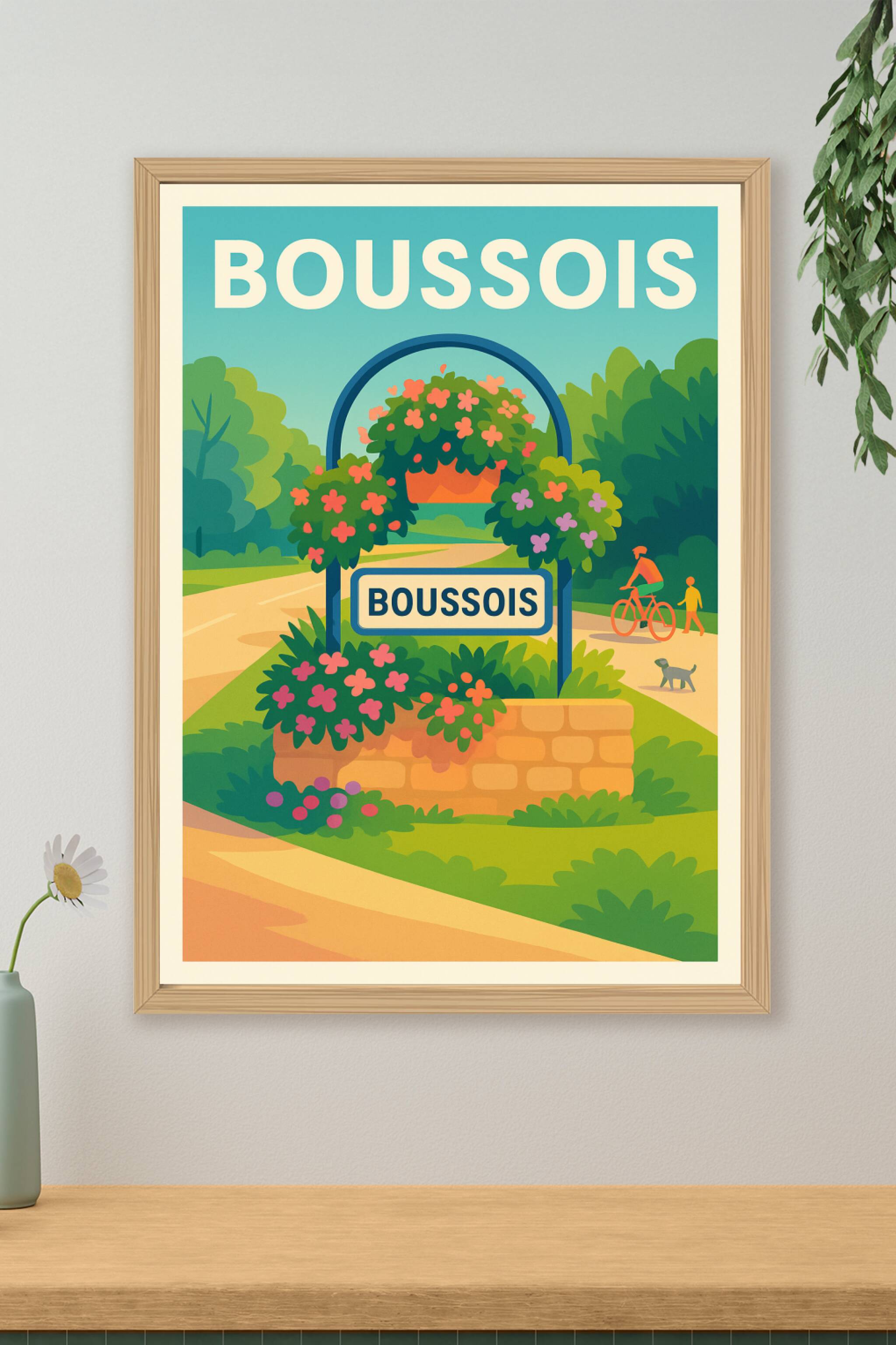 Affiche de Boussois - Charme champêtre et nature florissante