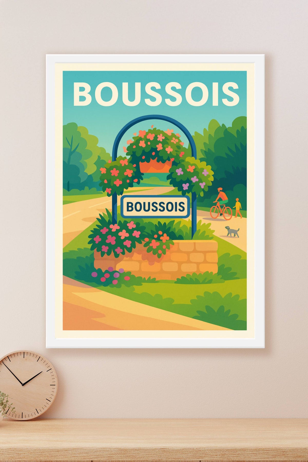 Affiche de Boussois - Charme champêtre et nature florissante
