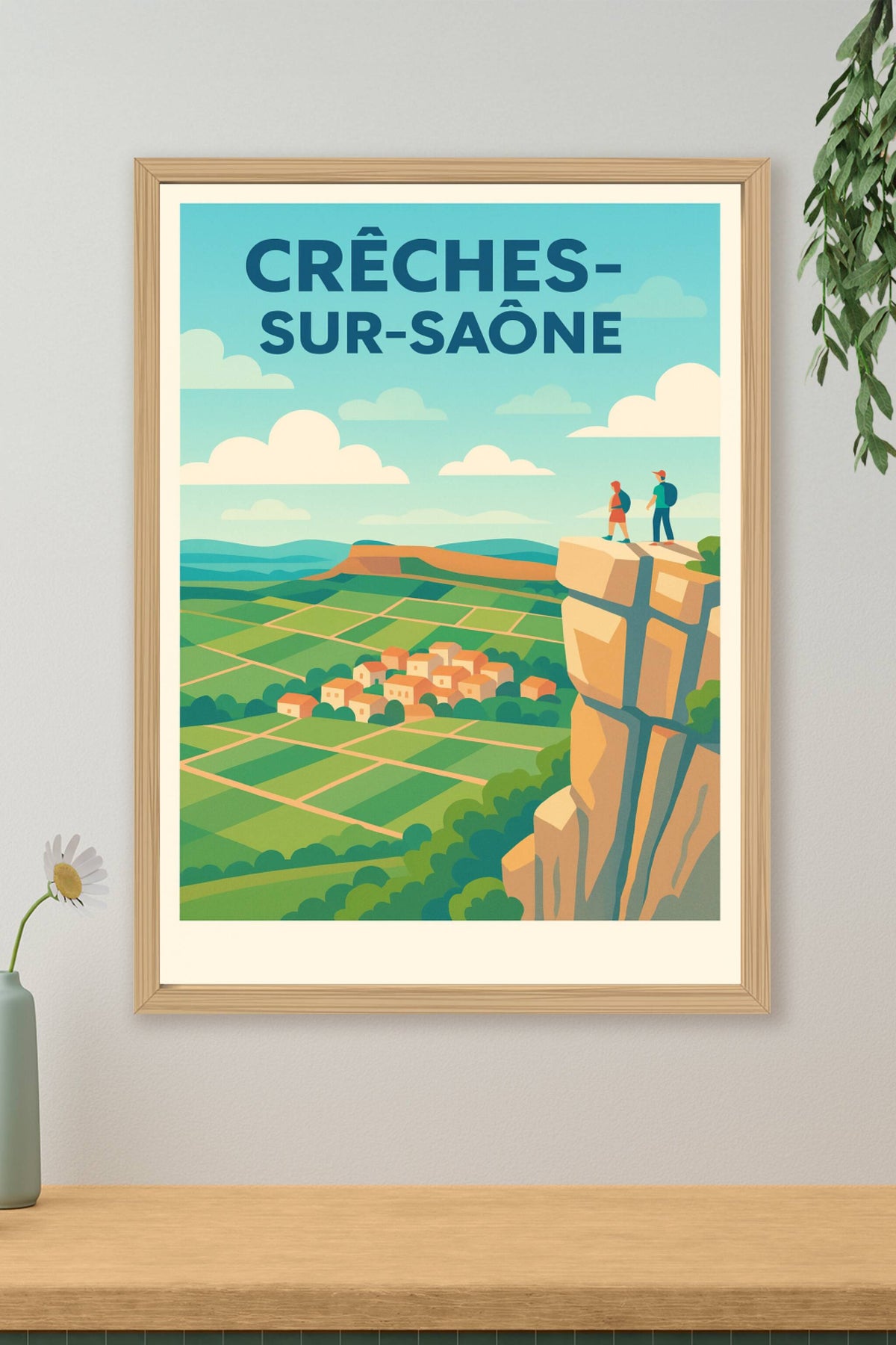 Affiche de Crêches-sur-Saône - Panorama et nature à couper le souffle