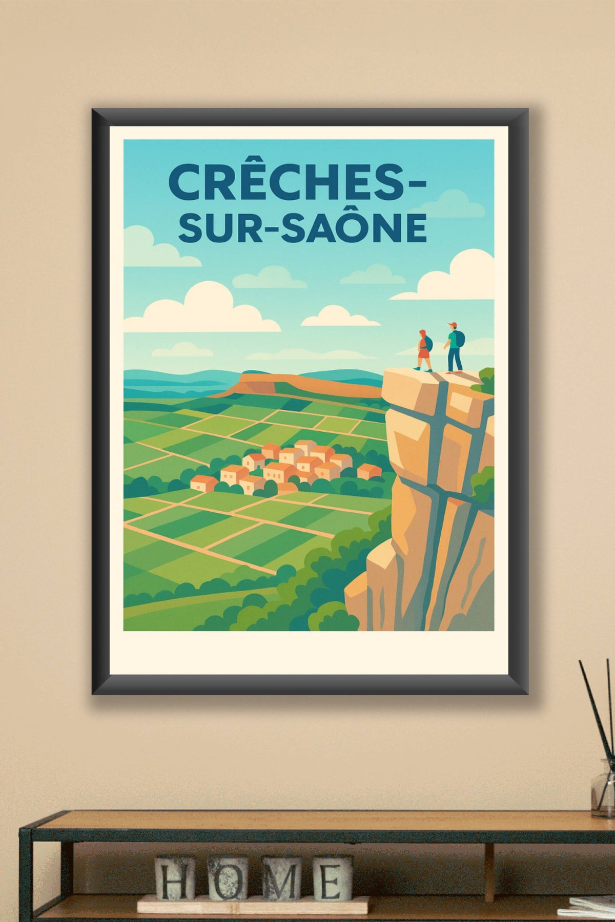 Affiche de Crêches-sur-Saône - Panorama et nature à couper le souffle