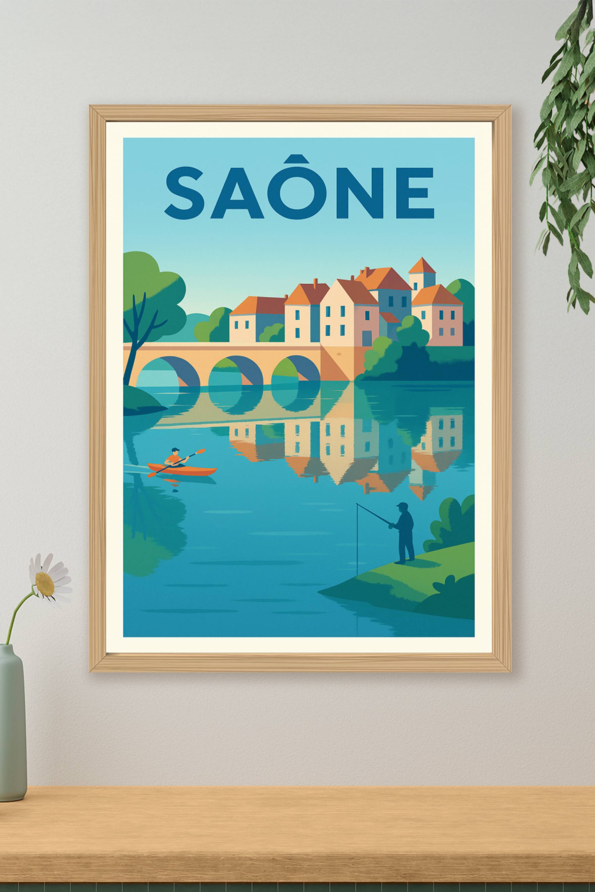 Affiche de Saône - Sérénité au fil de l'eau