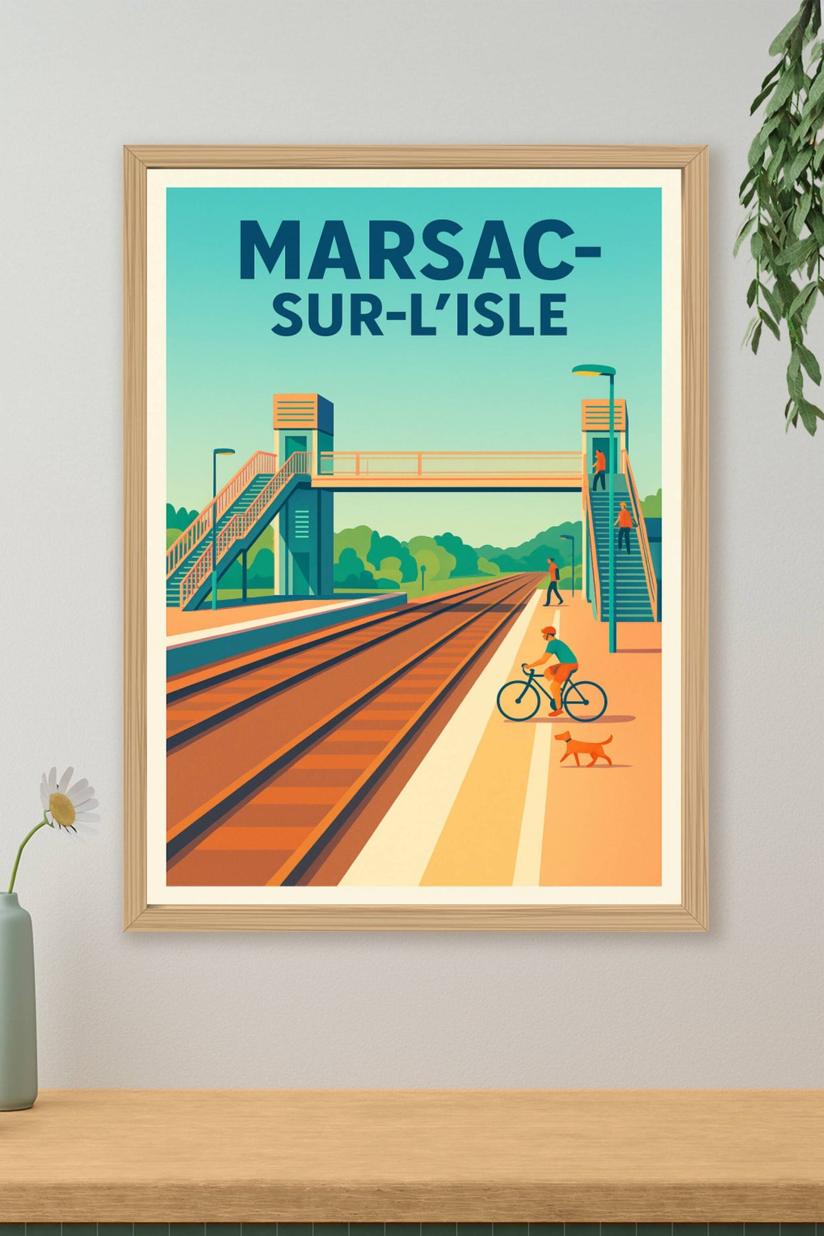 Affiche de Marsac-sur-l'Isle - Charme et sérénité au bord des rails